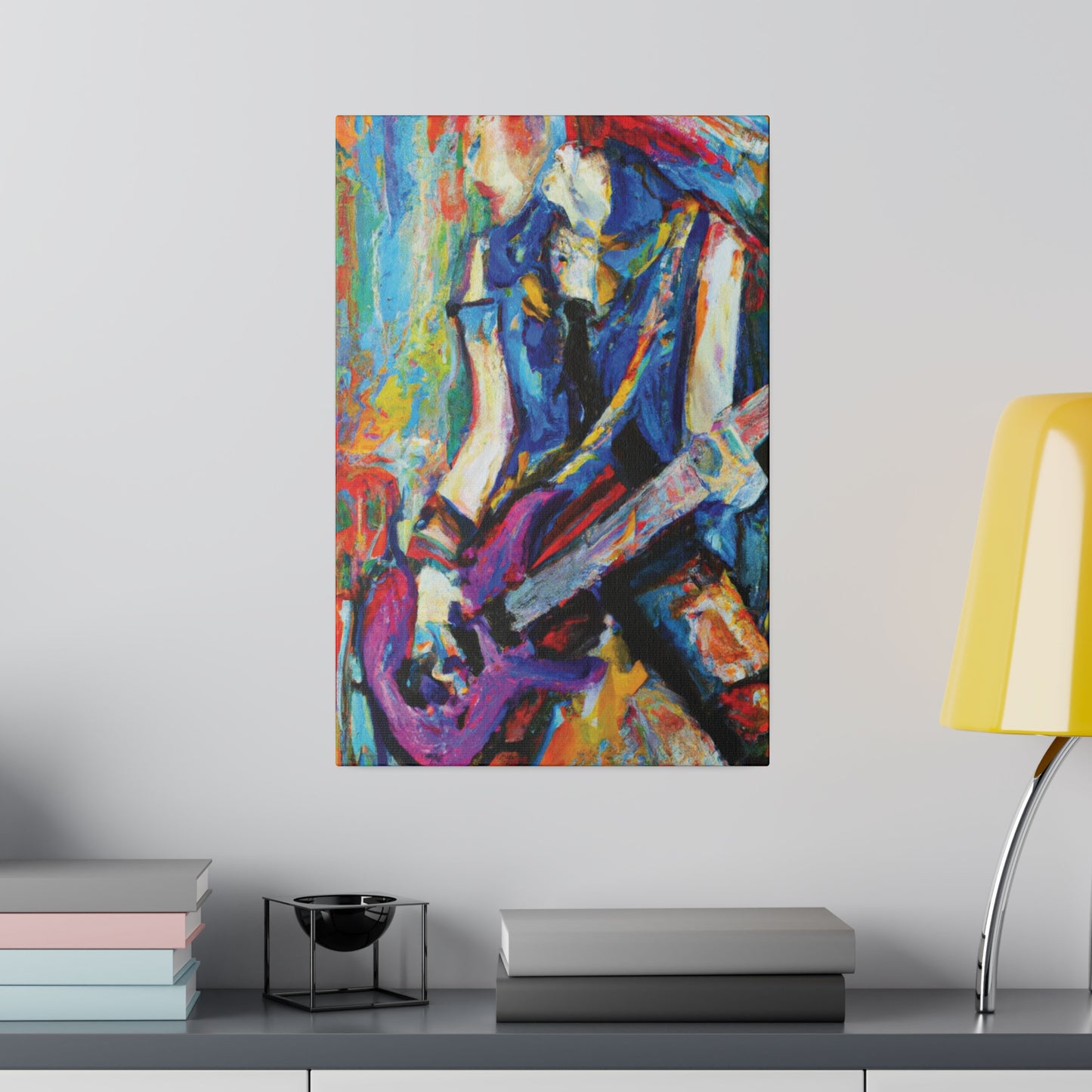 3886Z - Rockstar Oil Painting Style Print | Poster | Home Decor | Wall Art | Music Art | Canvas