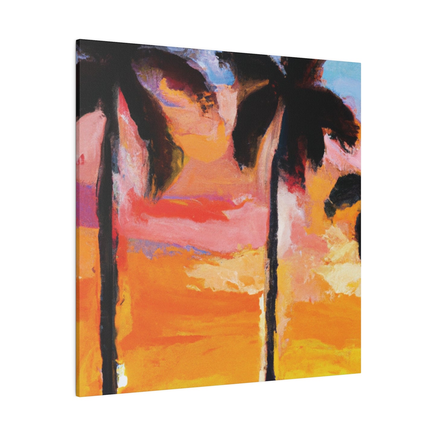 3236E - Miami Beach Sunset Painting Print | Miami | Beach | Sunset | Poster | Home Decor | Wall Art | Canvas