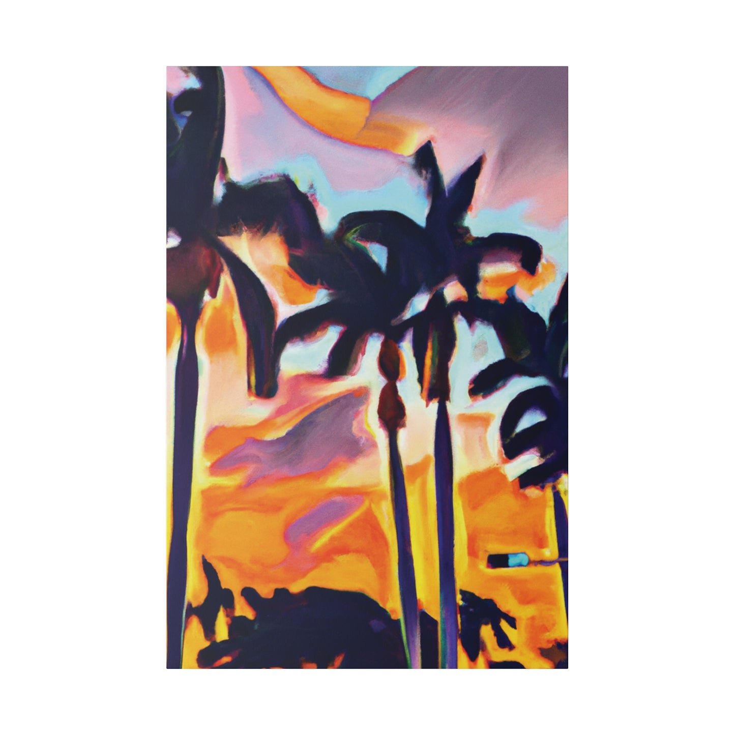 9435K - Miami Beach Sunset Painting Print | Miami | Beach | Sunset | Poster | Home Decor | Wall Art | Canvas