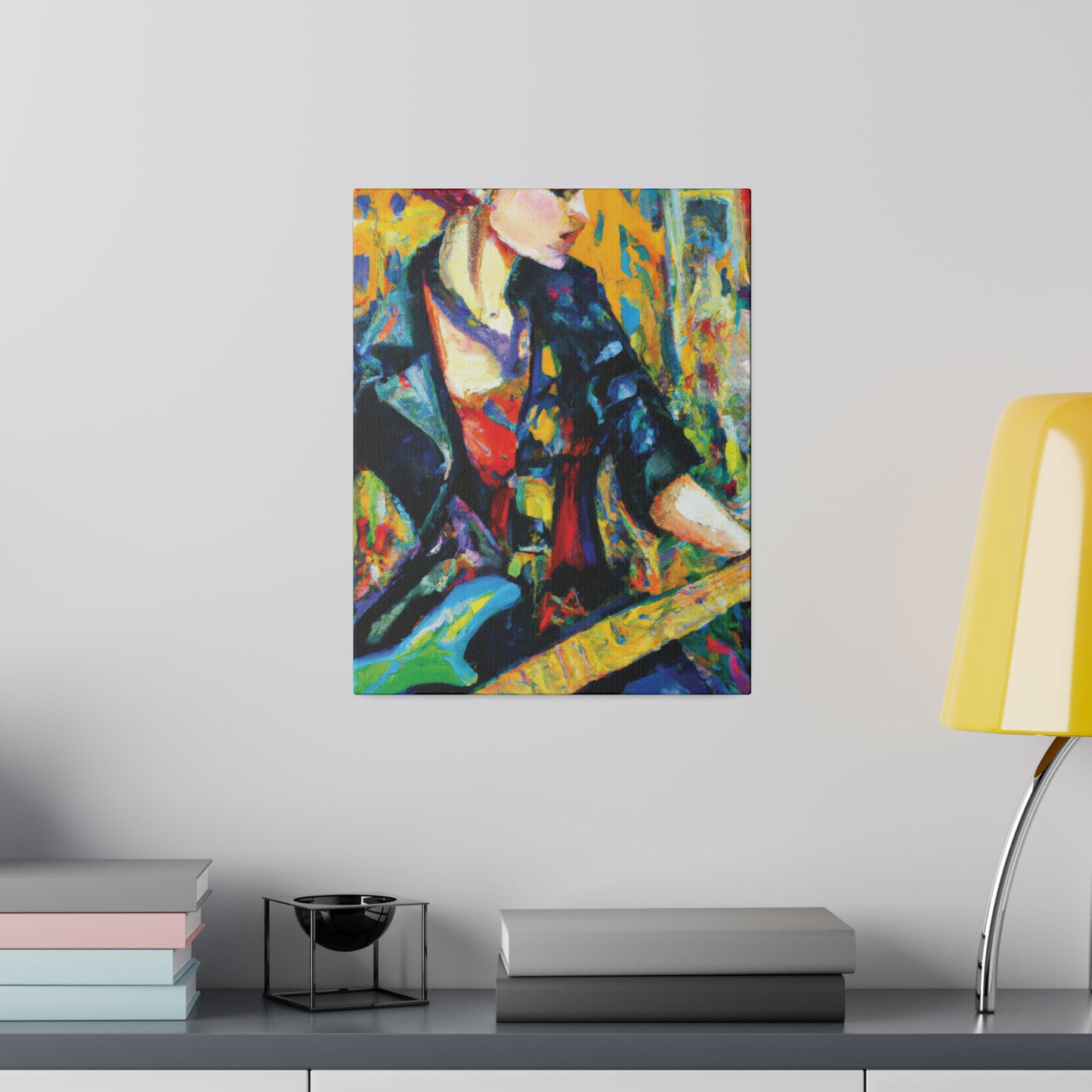 5192N - Rockstar Oil Painting Style Print | Poster | Home Decor | Wall Art | Music Art | Canvas