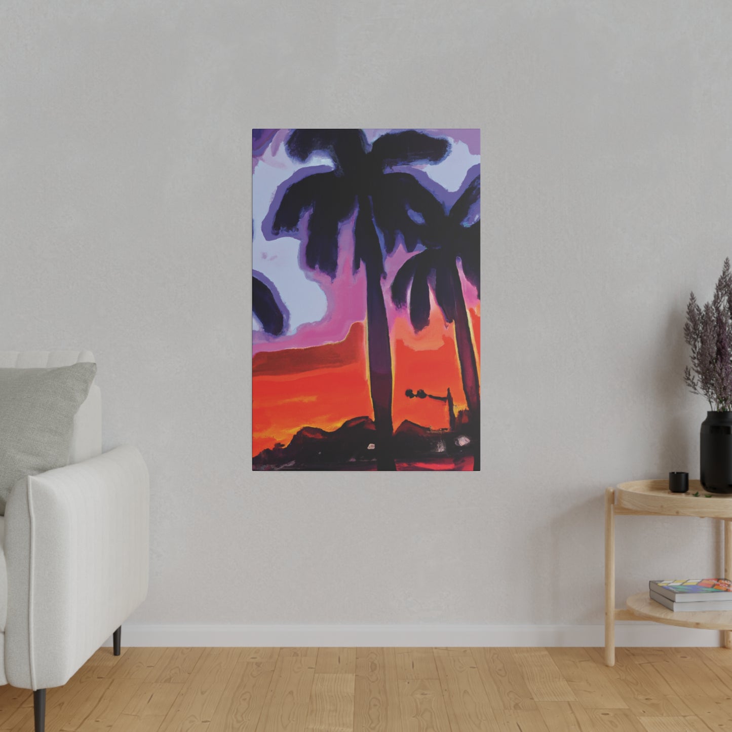 8187A - Miami Beach Sunset Painting Print | Miami | Beach | Sunset | Poster | Home Decor | Wall Art | Canvas