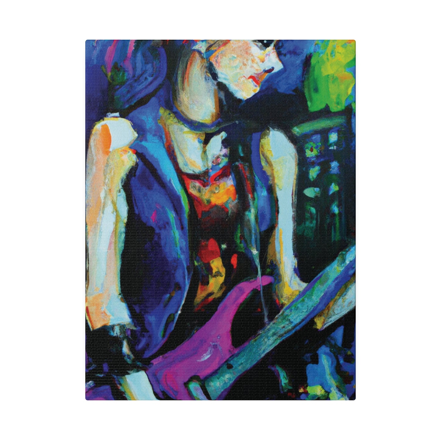 4374G - Rockstar Oil Painting Style Print | Poster | Home Decor | Wall Art | Music Art | Canvas