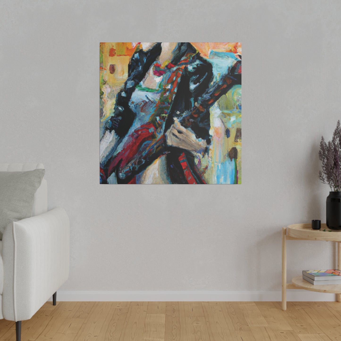 732X - Rockstar Oil Painting Style Print | Poster | Home Decor | Wall Art | Music Art | Canvas