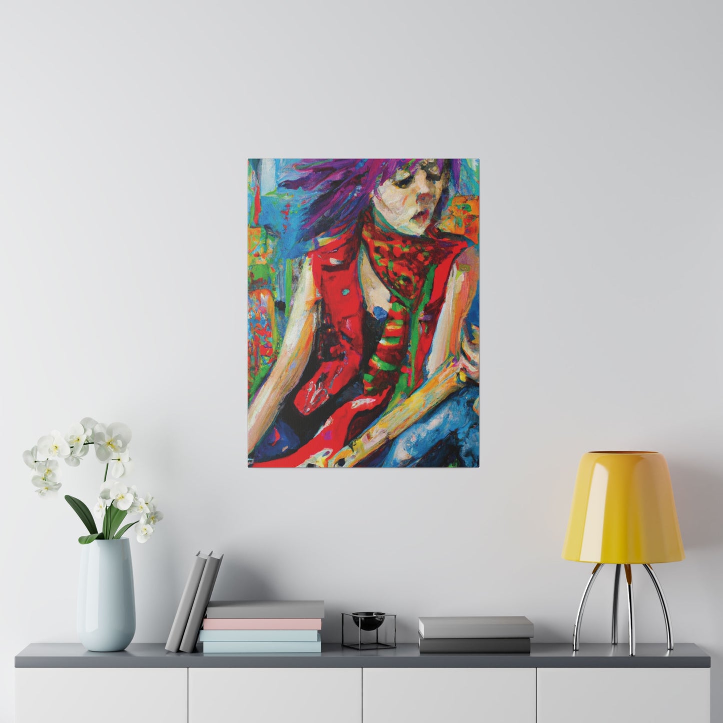 6732Q - Rockstar Oil Painting Style Print | Poster | Home Decor | Wall Art | Music Art | Canvas