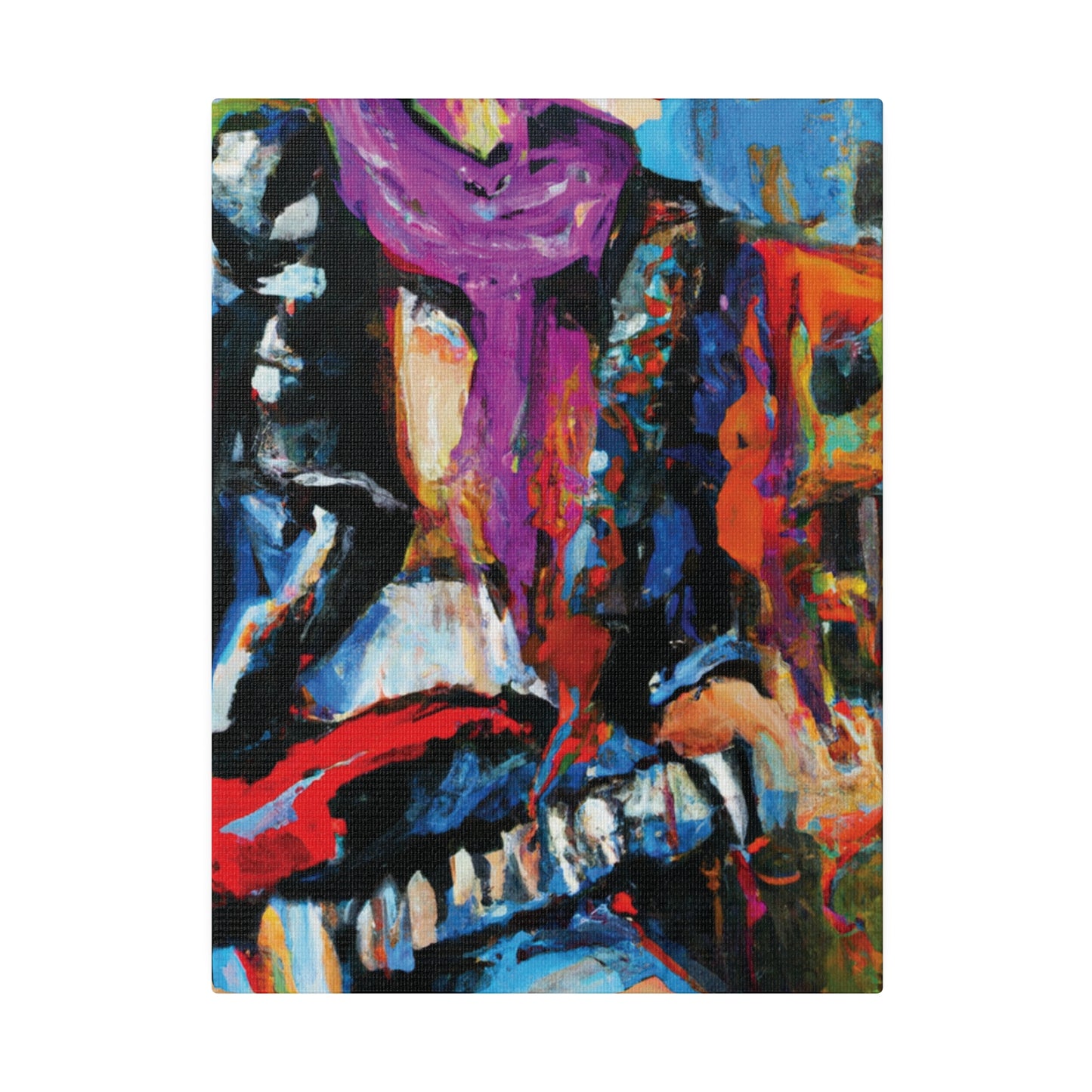 6696F - Rockstar Oil Painting Style Print | Poster | Home Decor | Wall Art | Music Art | Canvas