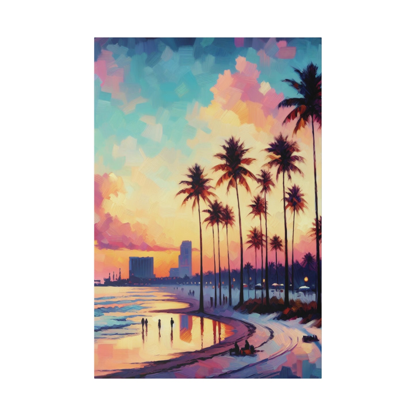 8816Y - miami beach art, sunset background, ocean art work, beach art work, sunset designs, miami beach painting, miami beach print