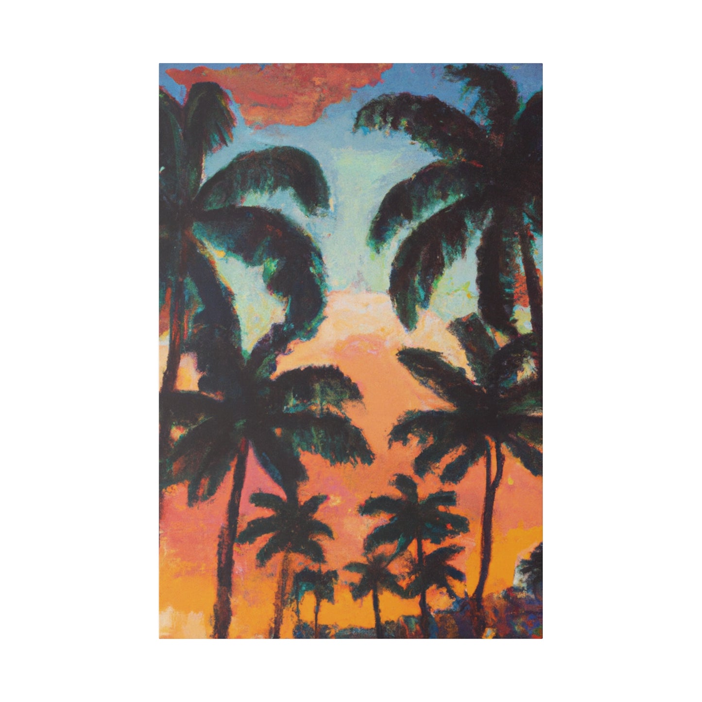 2854A - Miami Beach Sunset Painting Print | Miami | Beach | Sunset | Poster | Home Decor | Wall Art | Canvas