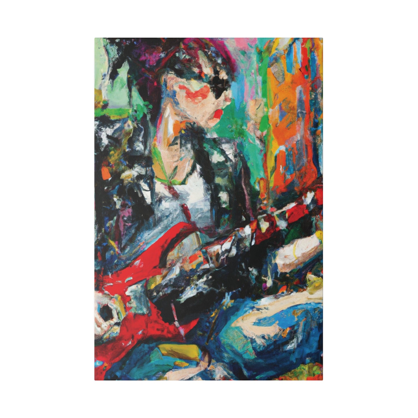 8390L - Rockstar Oil Painting Style Print | Poster | Home Decor | Wall Art | Music Art | Canvas