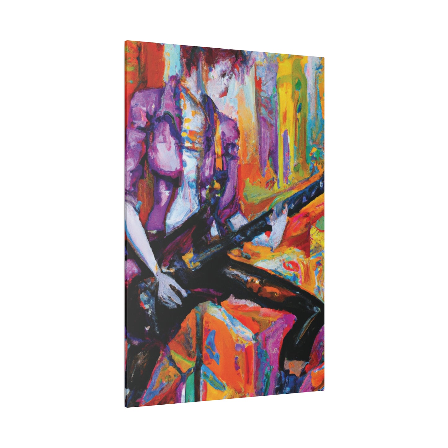477F - Rockstar Oil Painting Style Print | Poster | Home Decor | Wall Art | Music Art | Canvas