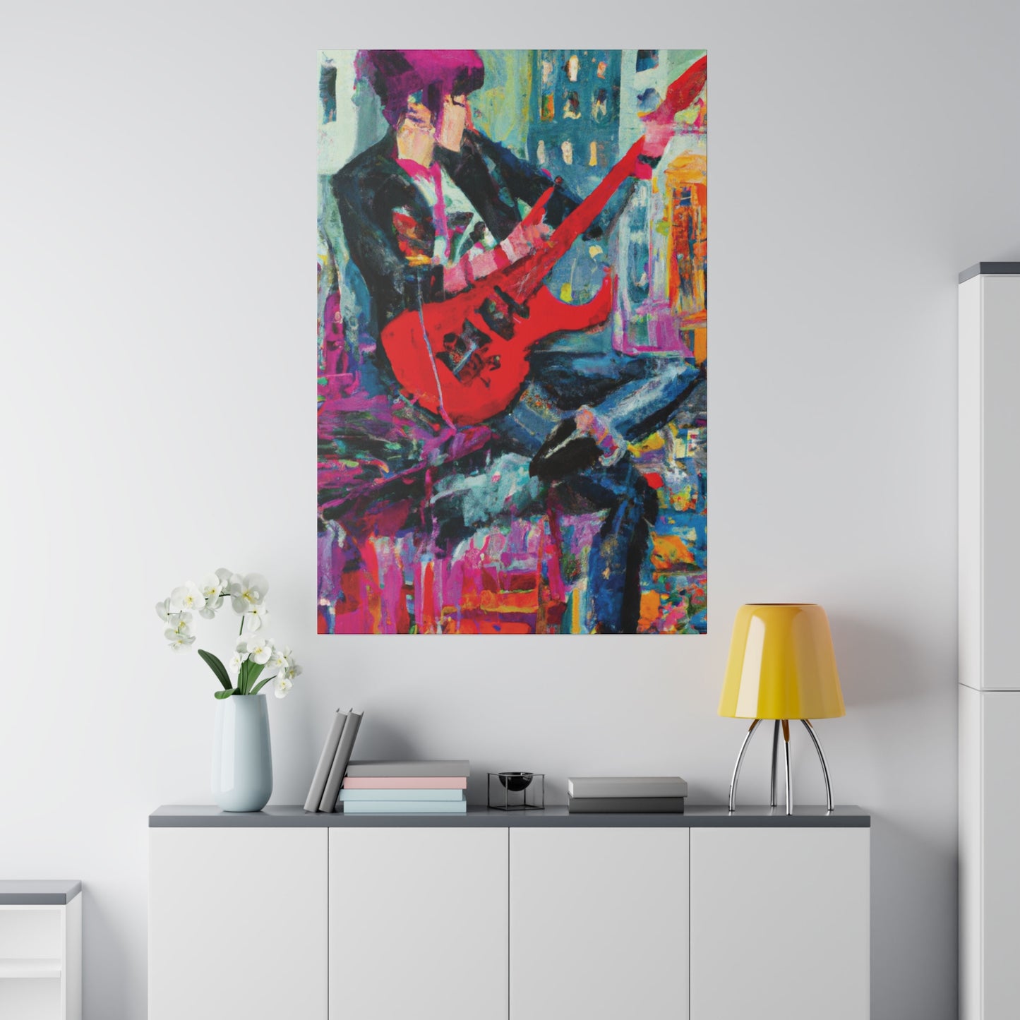 7878O - Rockstar Oil Painting Style Print | Poster | Home Decor | Wall Art | Music Art | Canvas