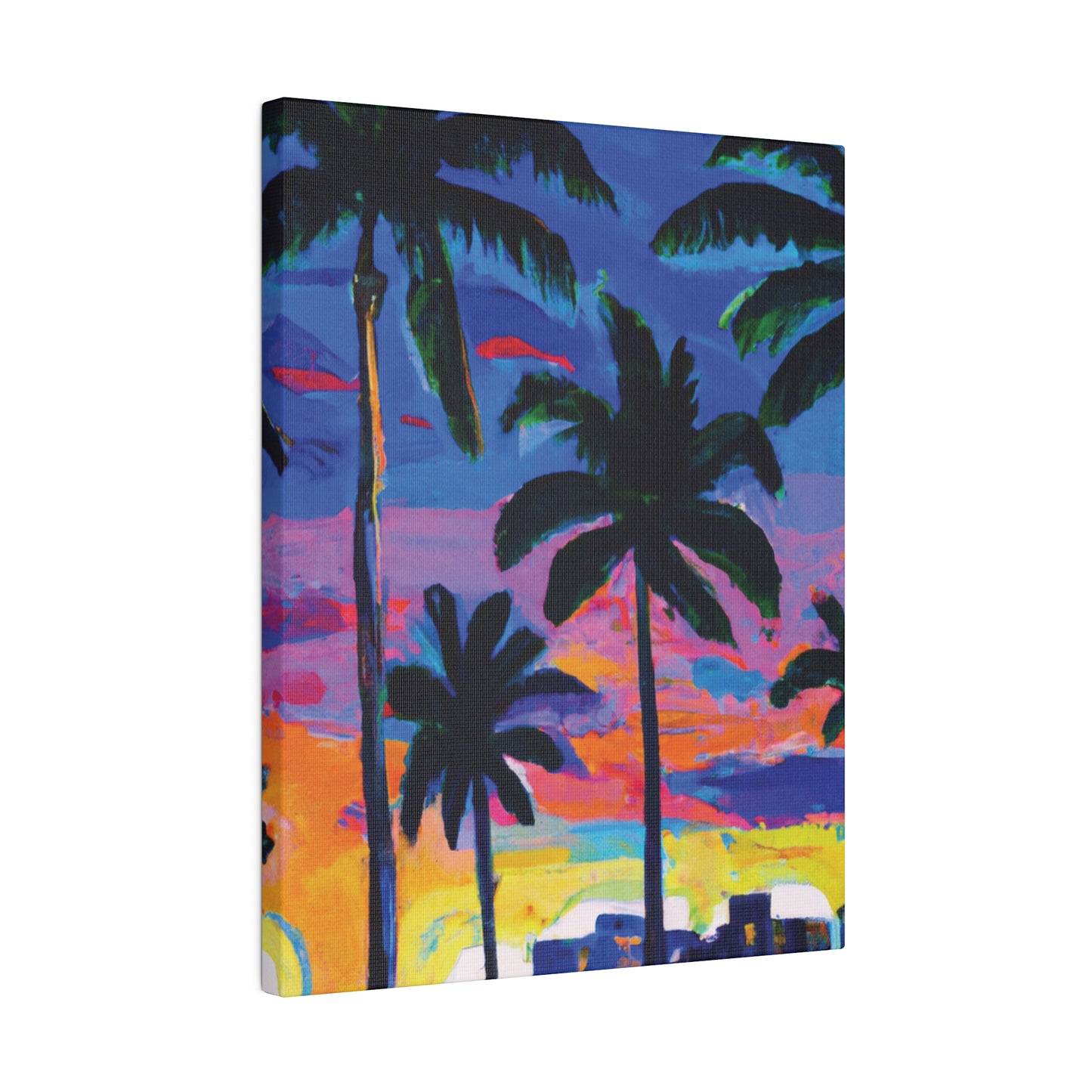 4621L - Miami Beach Sunset Painting Print | Miami | Beach | Sunset | Poster | Home Decor | Wall Art | Canvas