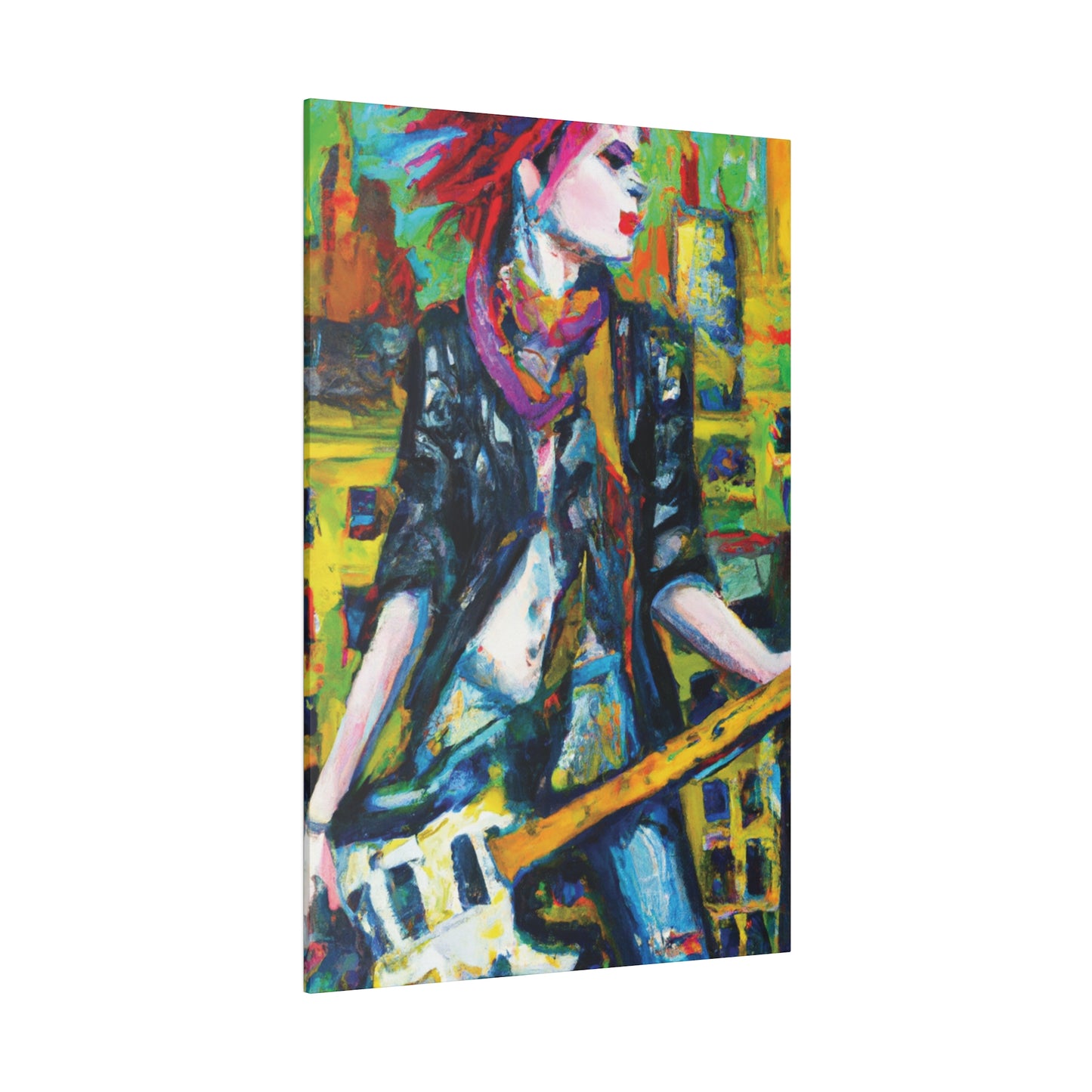 3589A - Rockstar Oil Painting Style Print | Poster | Home Decor | Wall Art | Music Art | Canvas