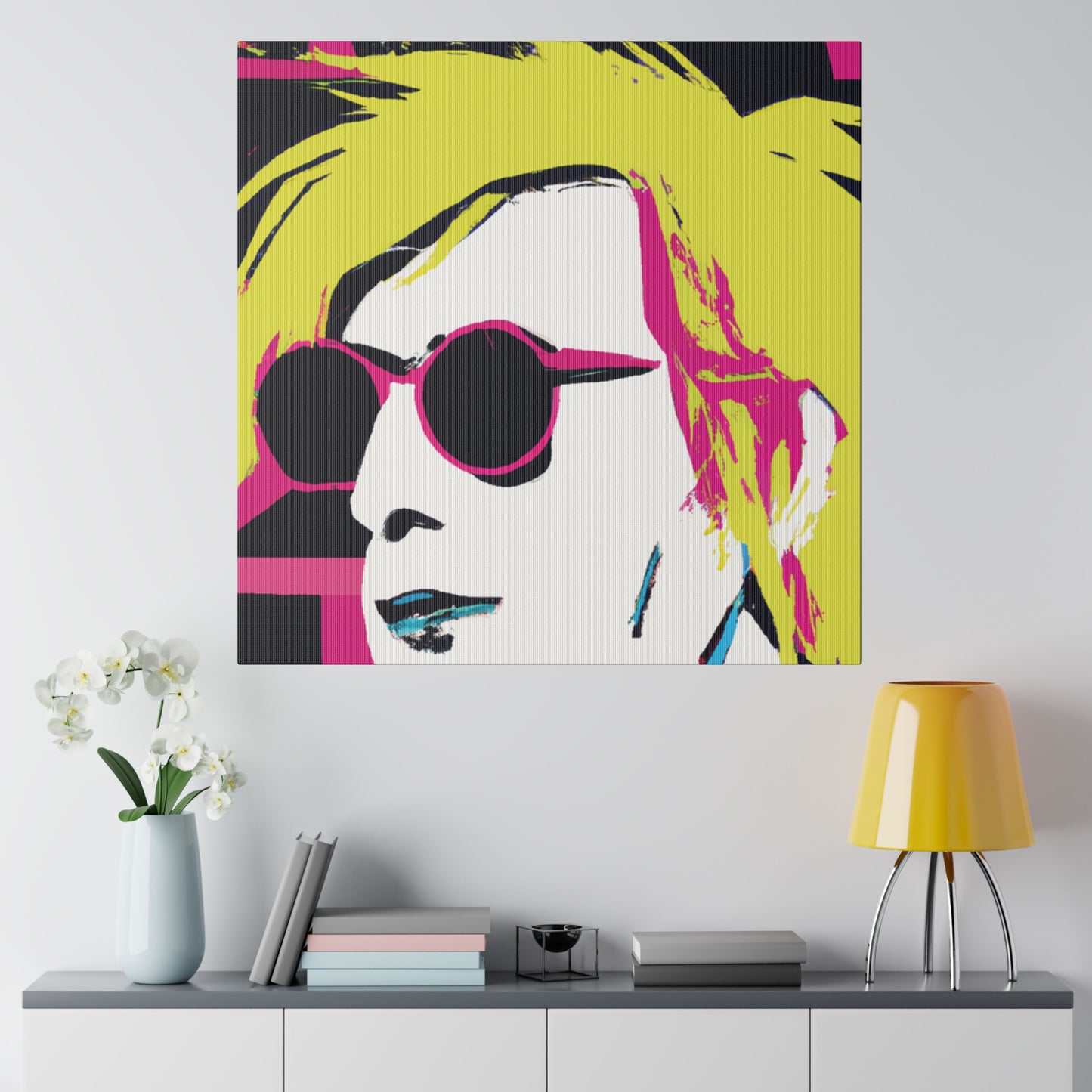 4231W - Rockstar Painting Print | Face | Abstract | Poster | Home Decor | Wall Art | Music Art | Canvas