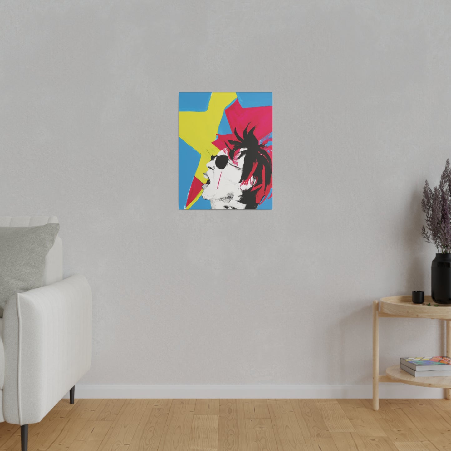 7179X - Rockstar Painting Print | Face | Abstract | Poster | Home Decor | Wall Art | Music Art | Canvas