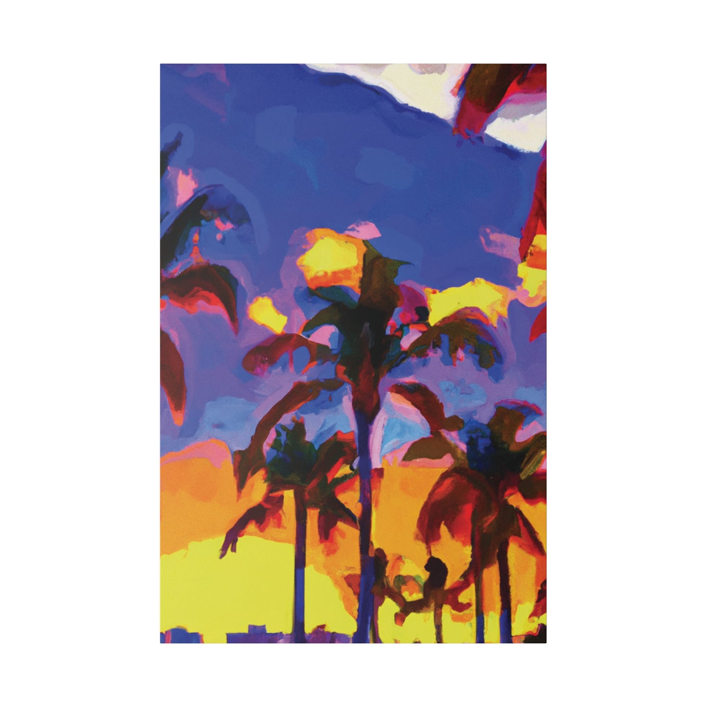 3162U - Miami Beach Sunset Painting Print | Miami | Beach | Sunset | Poster | Home Decor | Wall Art | Canvas