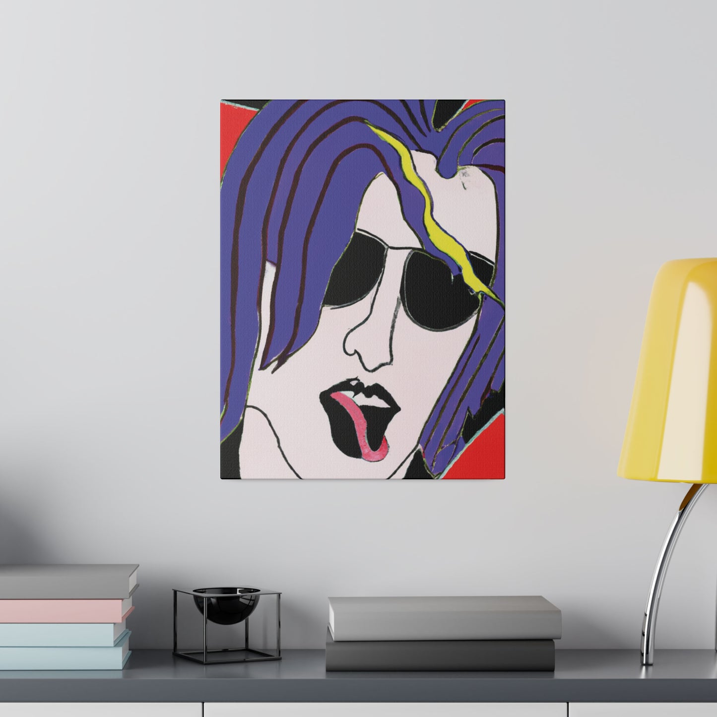 7258X - Rockstar Painting Print | Face | Abstract | Poster | Home Decor | Wall Art | Music Art | Canvas