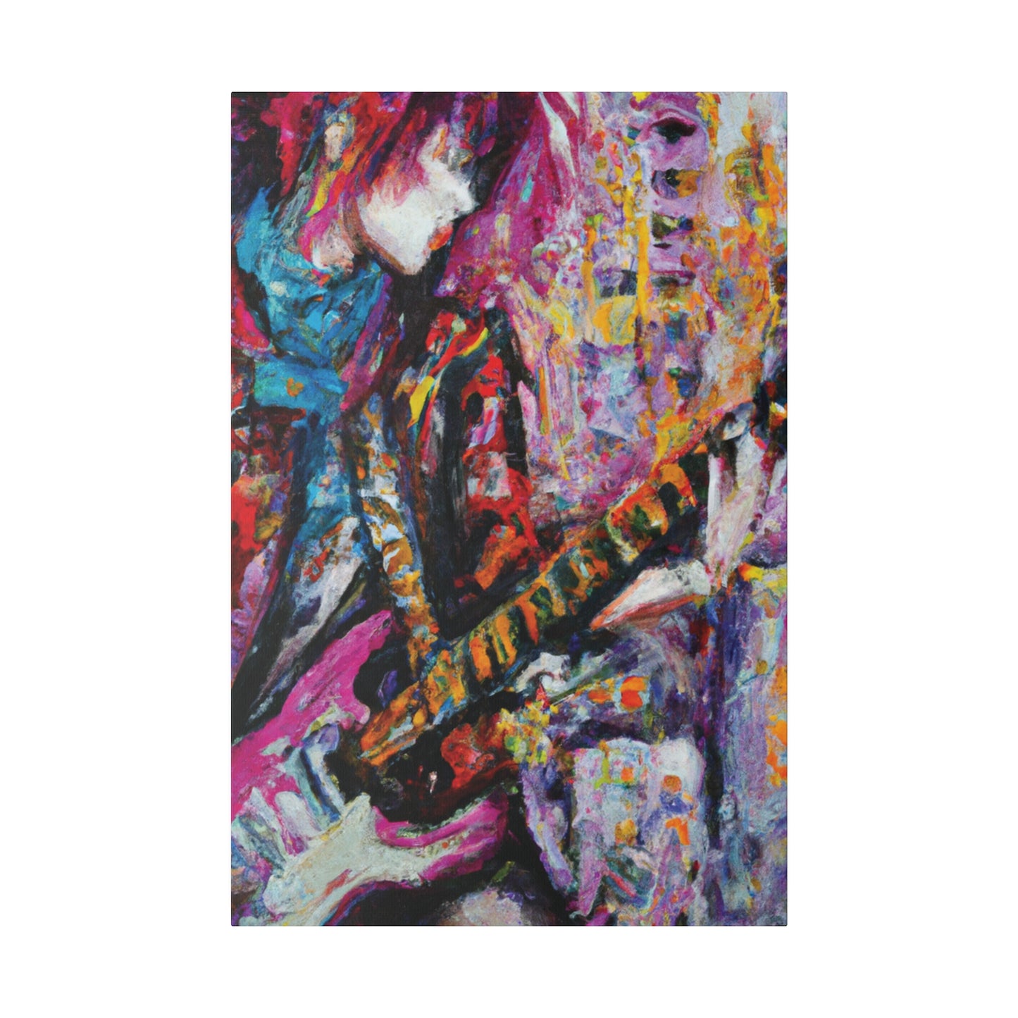 7772X - Rockstar Oil Painting Style Print | Poster | Home Decor | Wall Art | Music Art | Canvas