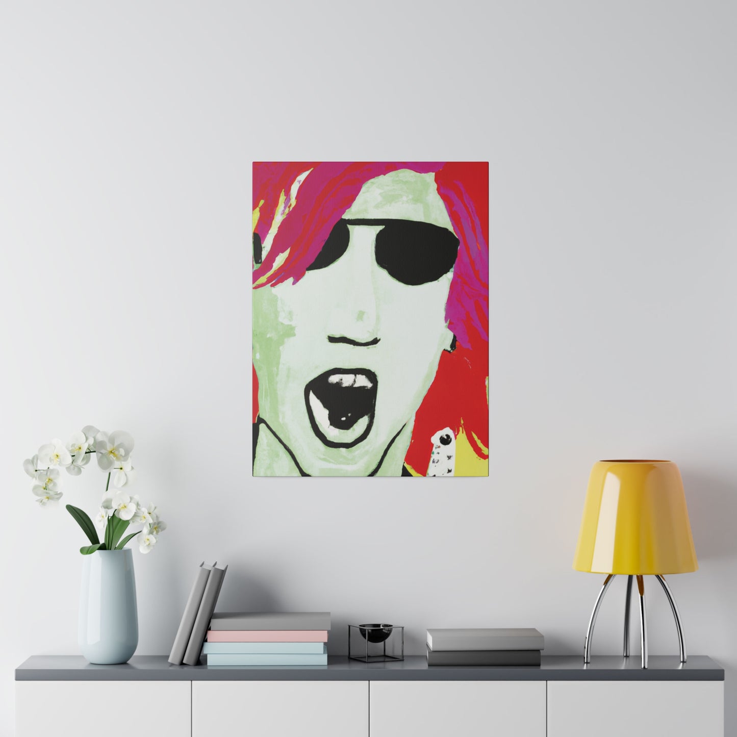 4662J - Rockstar Painting Print | Face | Abstract | Poster | Home Decor | Wall Art | Music Art | Canvas