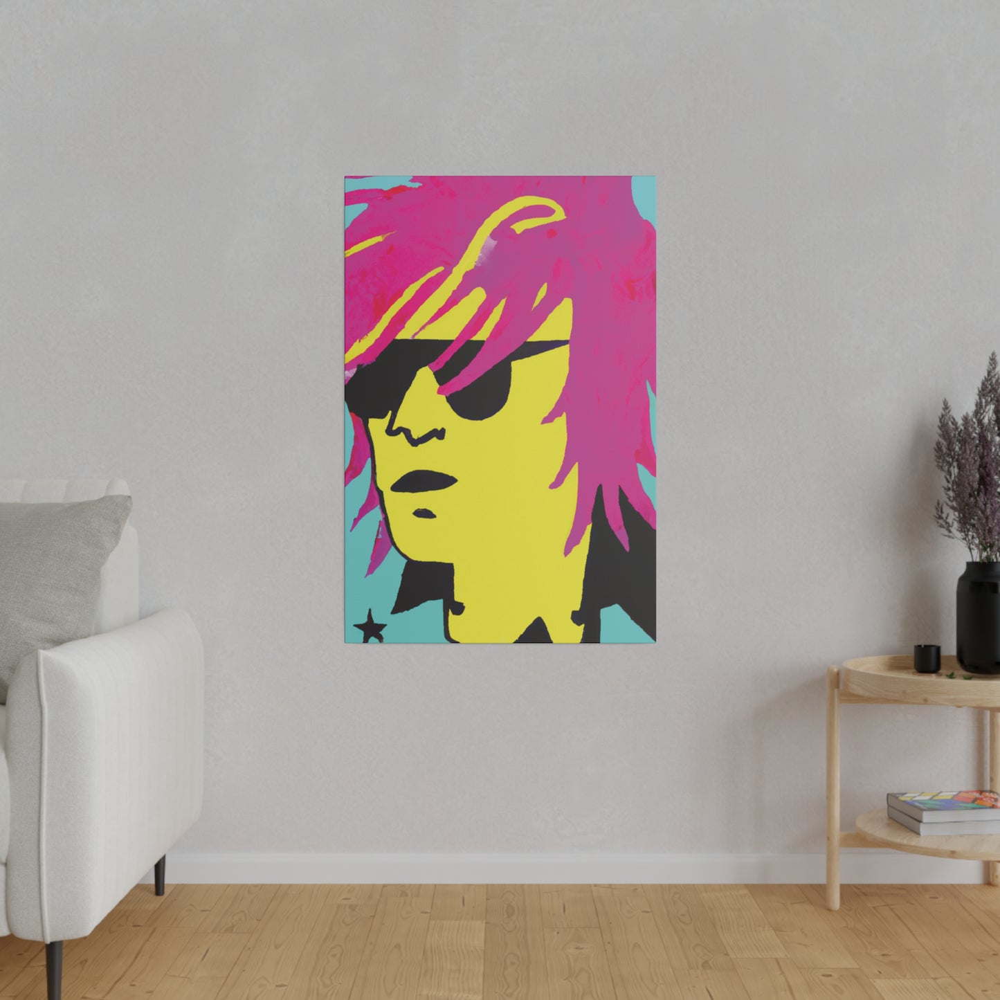 7462L - Rockstar Painting Print | Face | Abstract | Poster | Home Decor | Wall Art | Music Art | Canvas