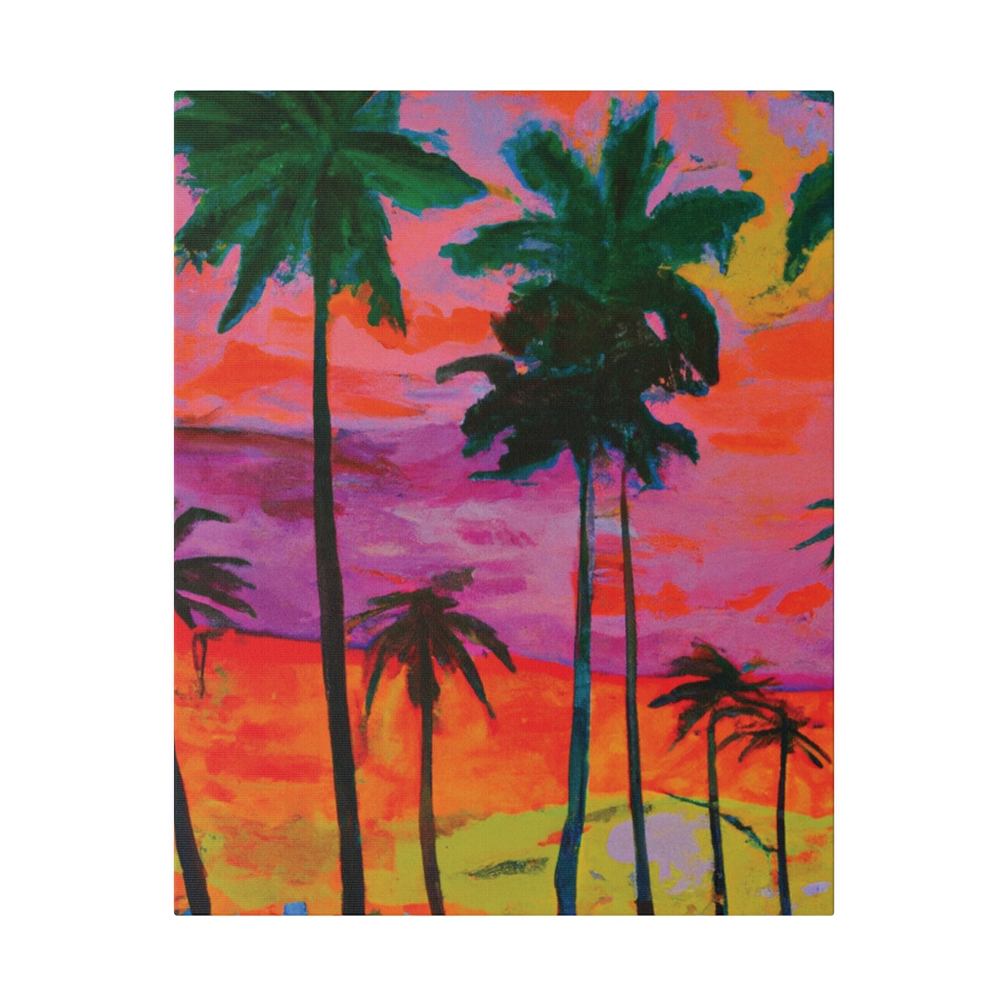 5783Q - Miami Beach Sunset Painting Print | Miami | Beach | Sunset | Poster | Home Decor | Wall Art | Canvas