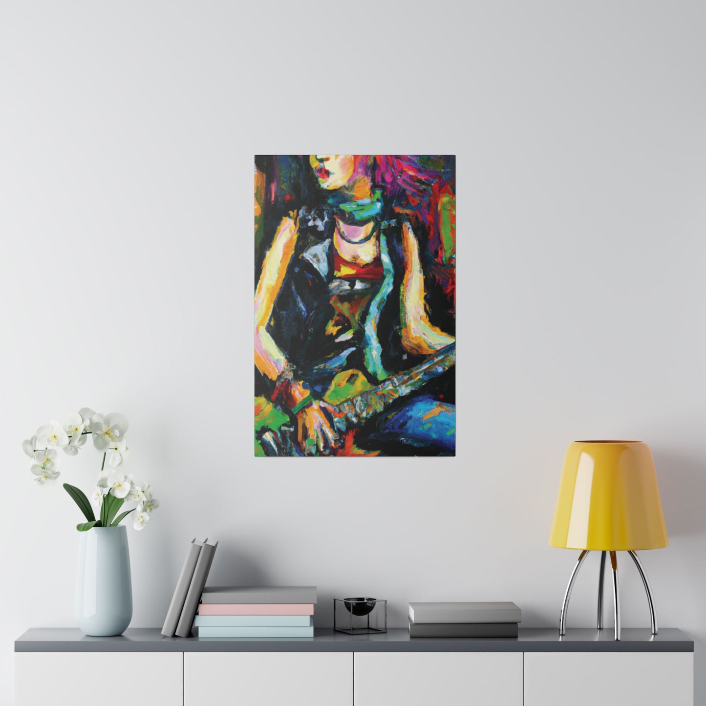 7187Z - Rockstar Oil Painting Style Print | Poster | Home Decor | Wall Art | Music Art | Canvas