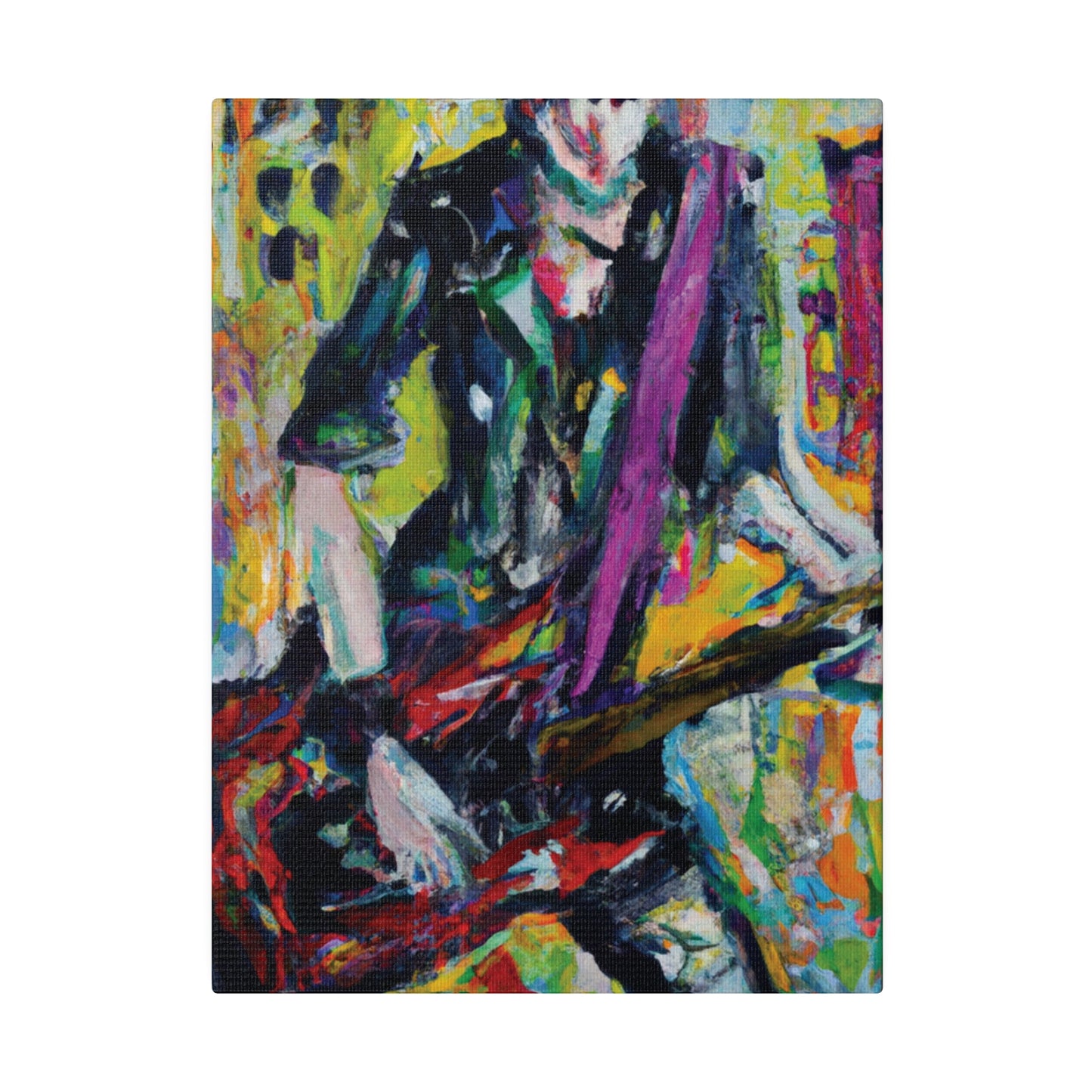 5521G - Rockstar Oil Painting Style Print | Poster | Home Decor | Wall Art | Music Art | Canvas