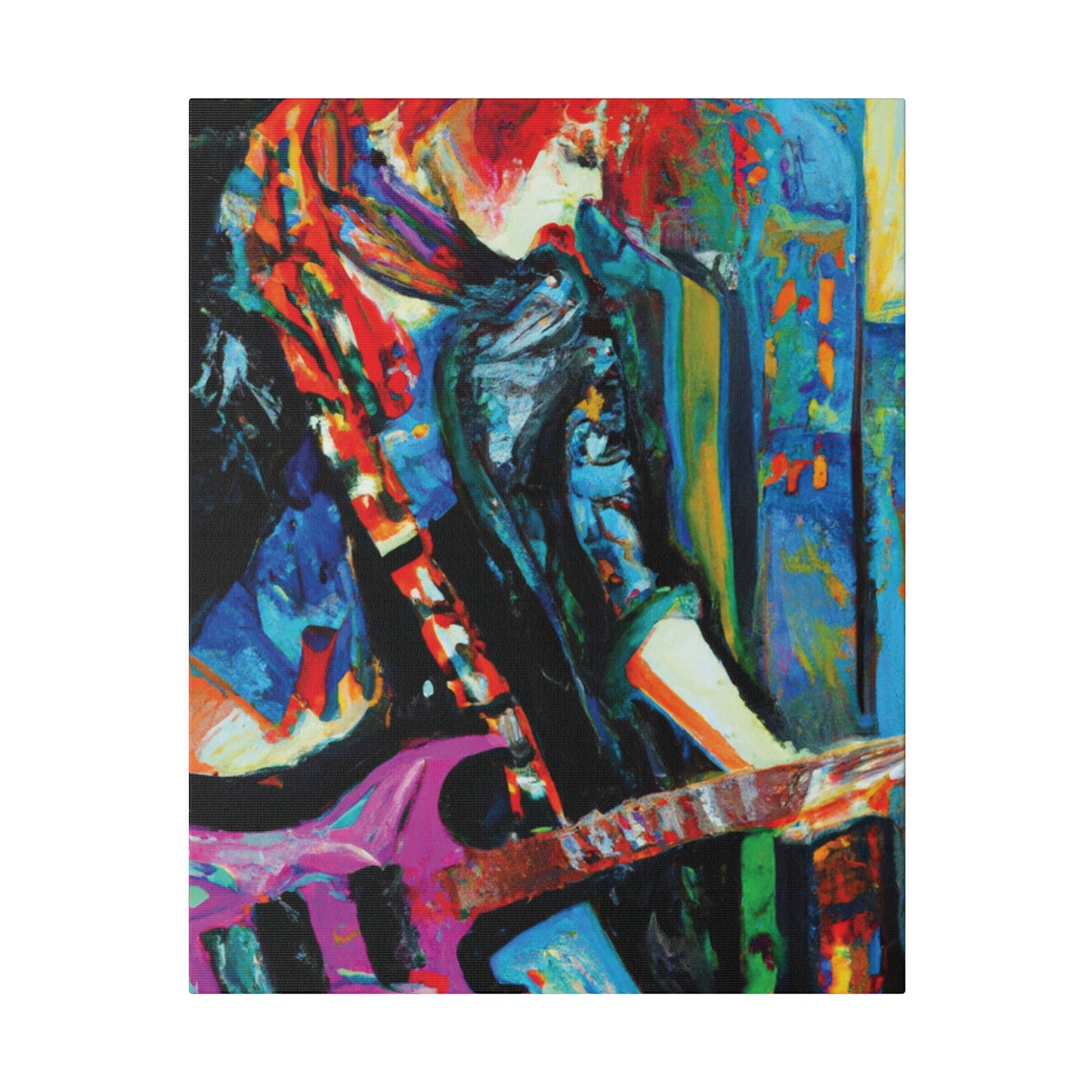 8461D - Rockstar Oil Painting Style Print | Poster | Home Decor | Wall Art | Music Art | Canvas