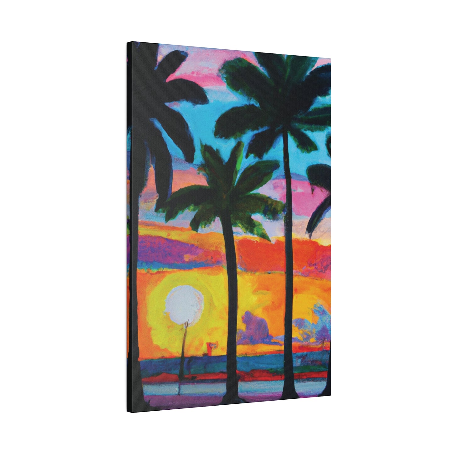 9043Y - Miami Beach Sunset Painting Print | Miami | Beach | Sunset | Poster | Home Decor | Wall Art | Canvas