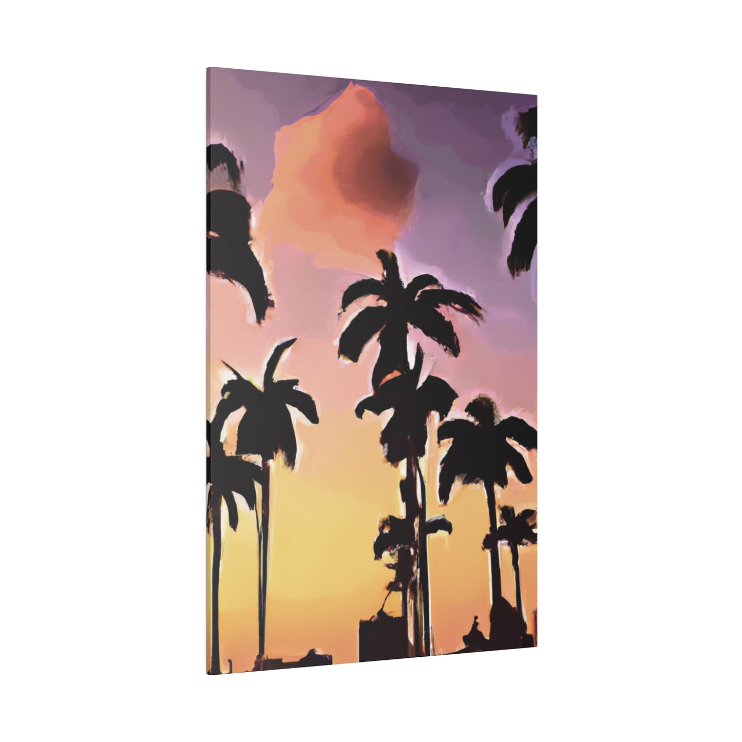 7792Z - Miami Beach Sunset Painting Print | Miami | Beach | Sunset | Poster | Home Decor | Wall Art | Canvas