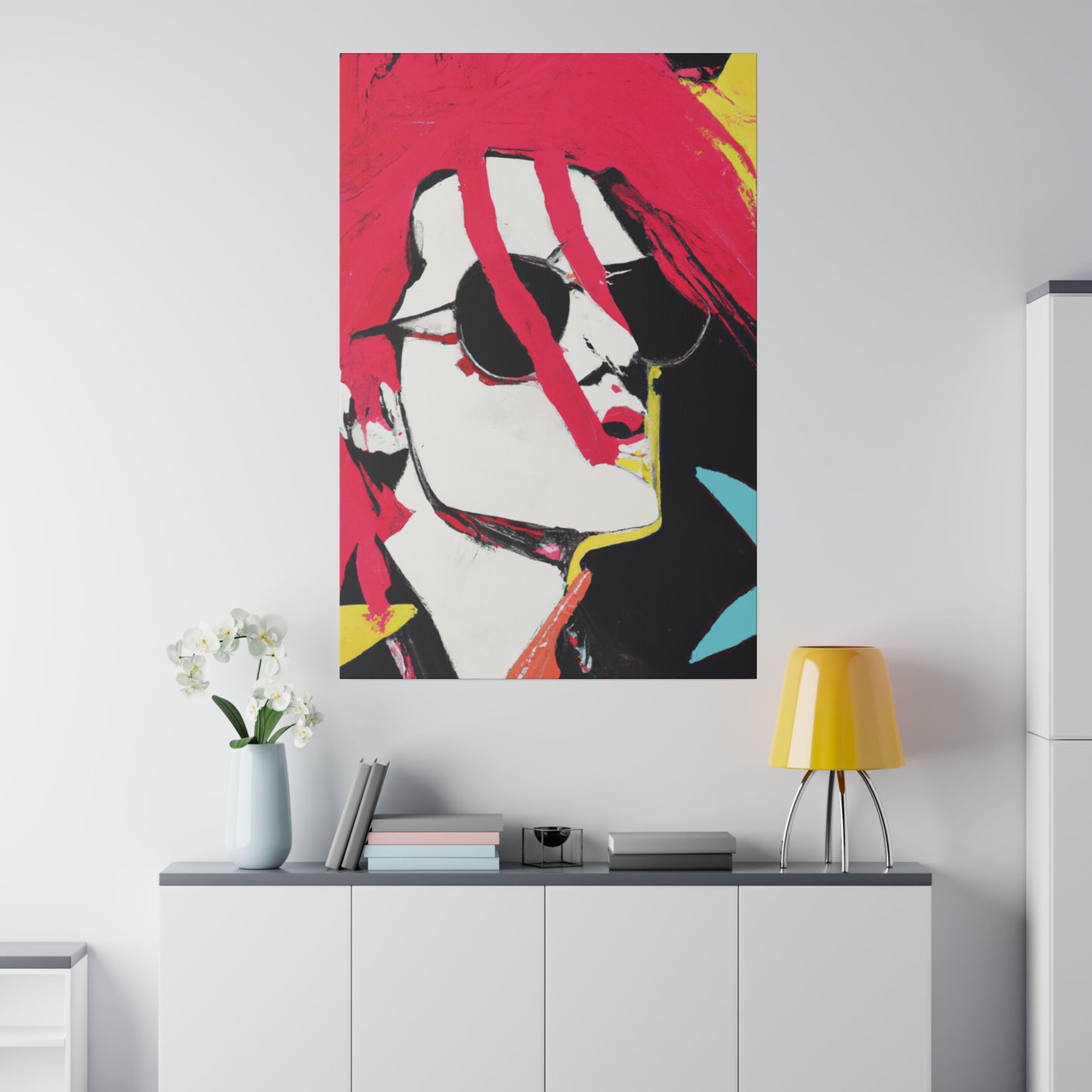 2864L - Rockstar Painting Print | Face | Abstract | Poster | Home Decor | Wall Art | Music Art | Canvas