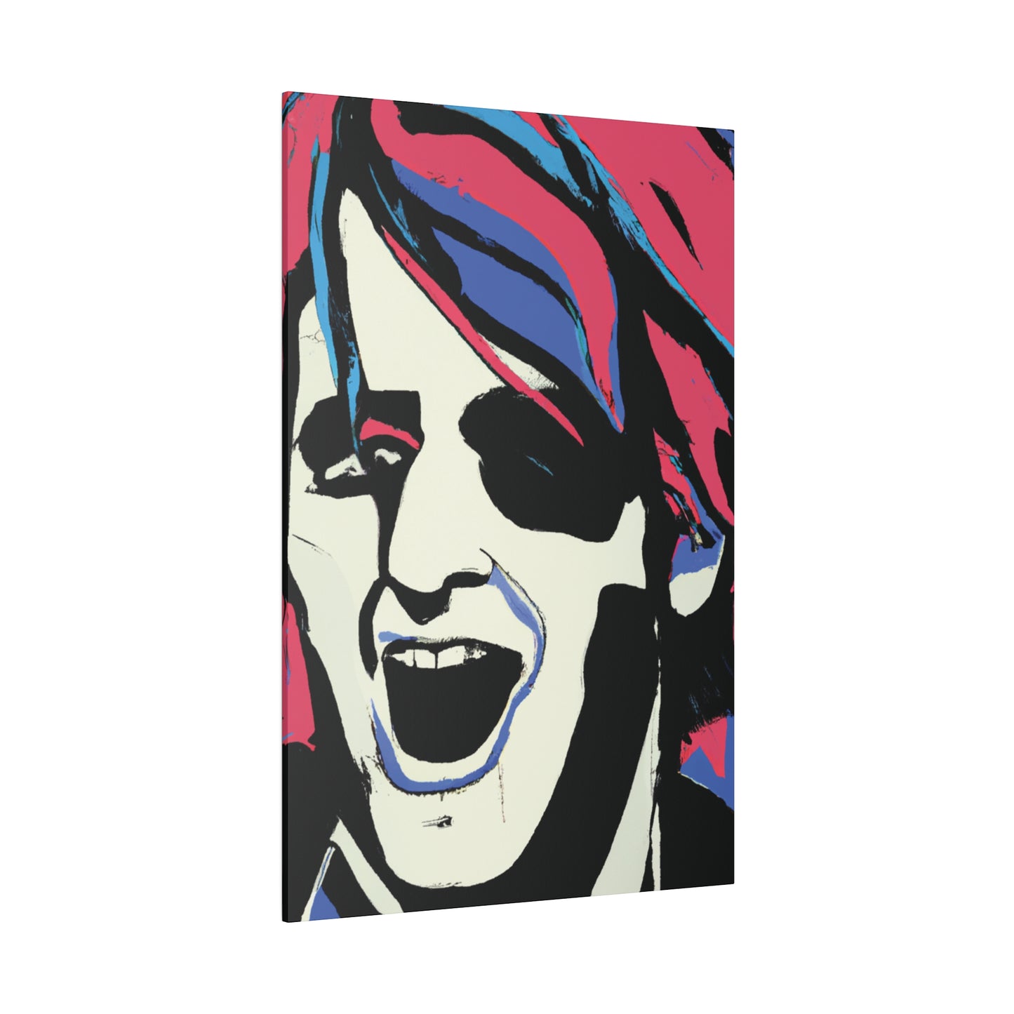 4318K - Rockstar Painting Print | Face | Abstract | Poster | Home Decor | Wall Art | Music Art | Canvas