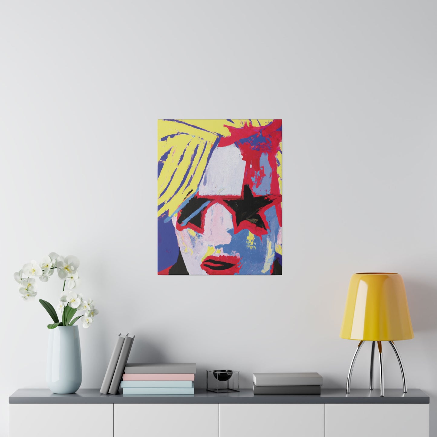 4762T - Rockstar Painting Print | Face | Abstract | Poster | Home Decor | Wall Art | Music Art | Canvas