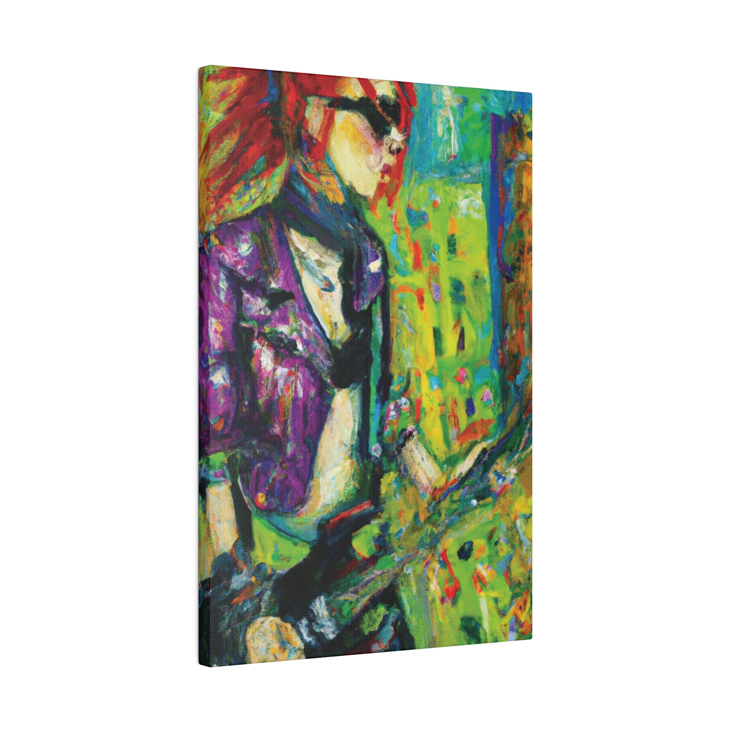 6657U - Rockstar Oil Painting Style Print | Poster | Home Decor | Wall Art | Music Art | Canvas