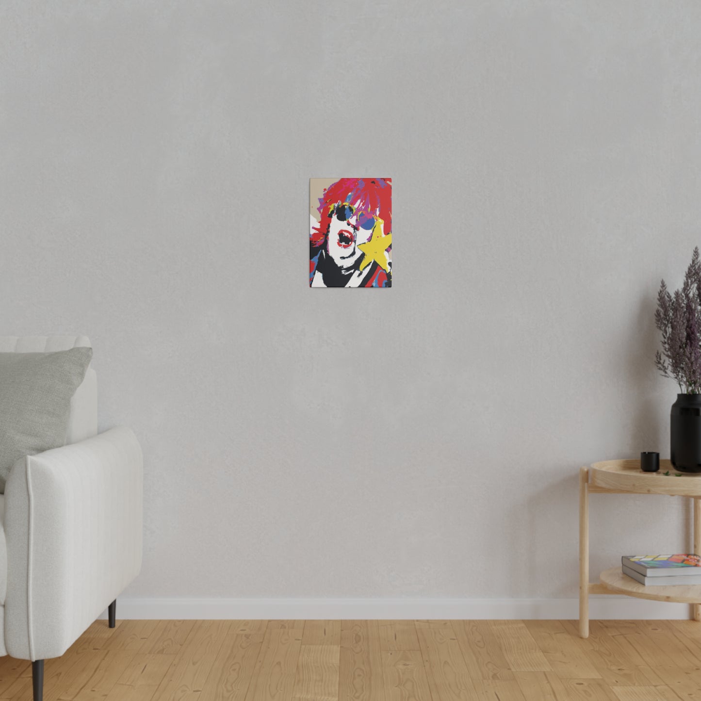 8717H - Rockstar Painting Print | Face | Abstract | Poster | Home Decor | Wall Art | Music Art | Canvas