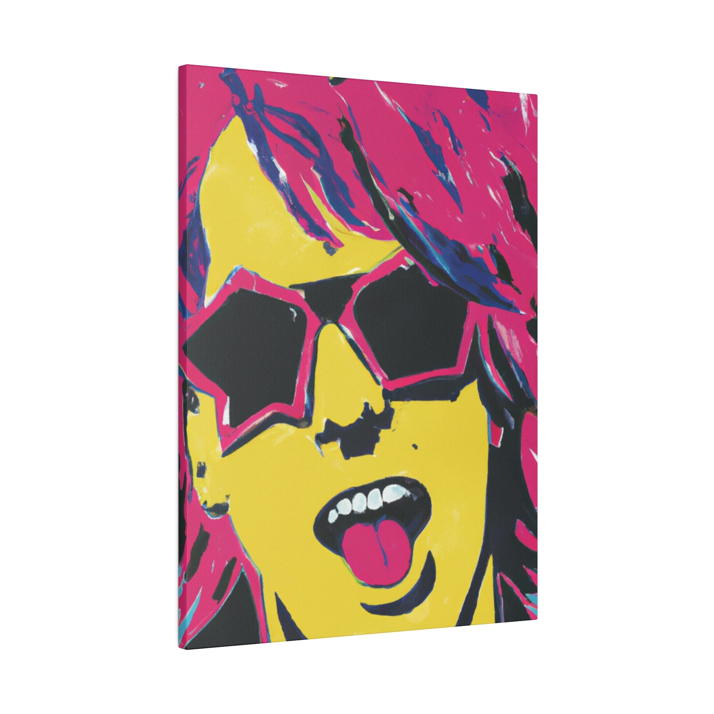 2536W - Rockstar Painting Print | Face | Abstract | Poster | Home Decor | Wall Art | Music Art | Canvas