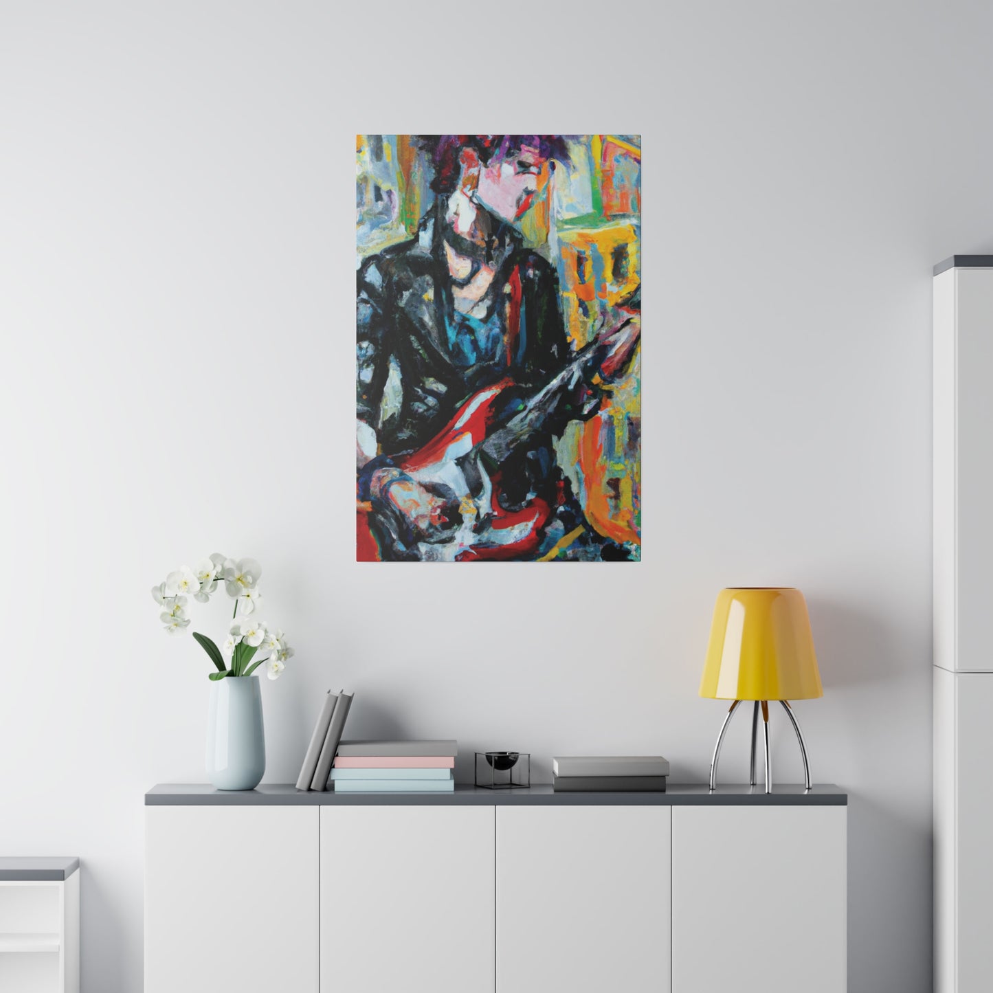 9646Q - Rockstar Oil Painting Style Print | Poster | Home Decor | Wall Art | Music Art | Canvas