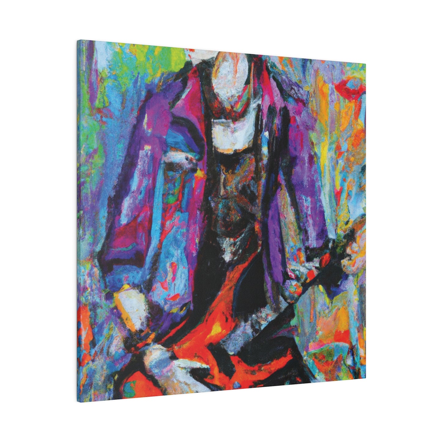 3123Q - Rockstar Oil Painting Style Print | Poster | Home Decor | Wall Art | Music Art | Canvas