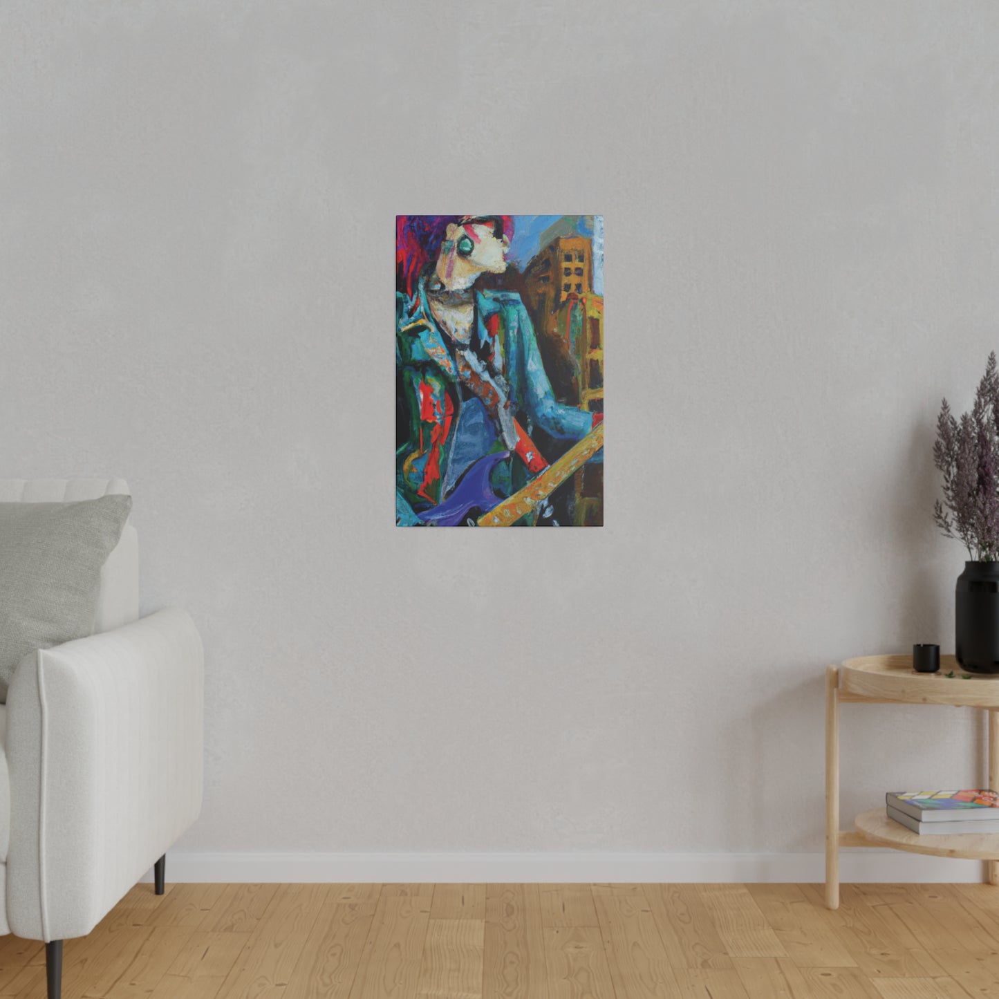 8911G - Rockstar Oil Painting Style Print | Poster | Home Decor | Wall Art | Music Art | Canvas