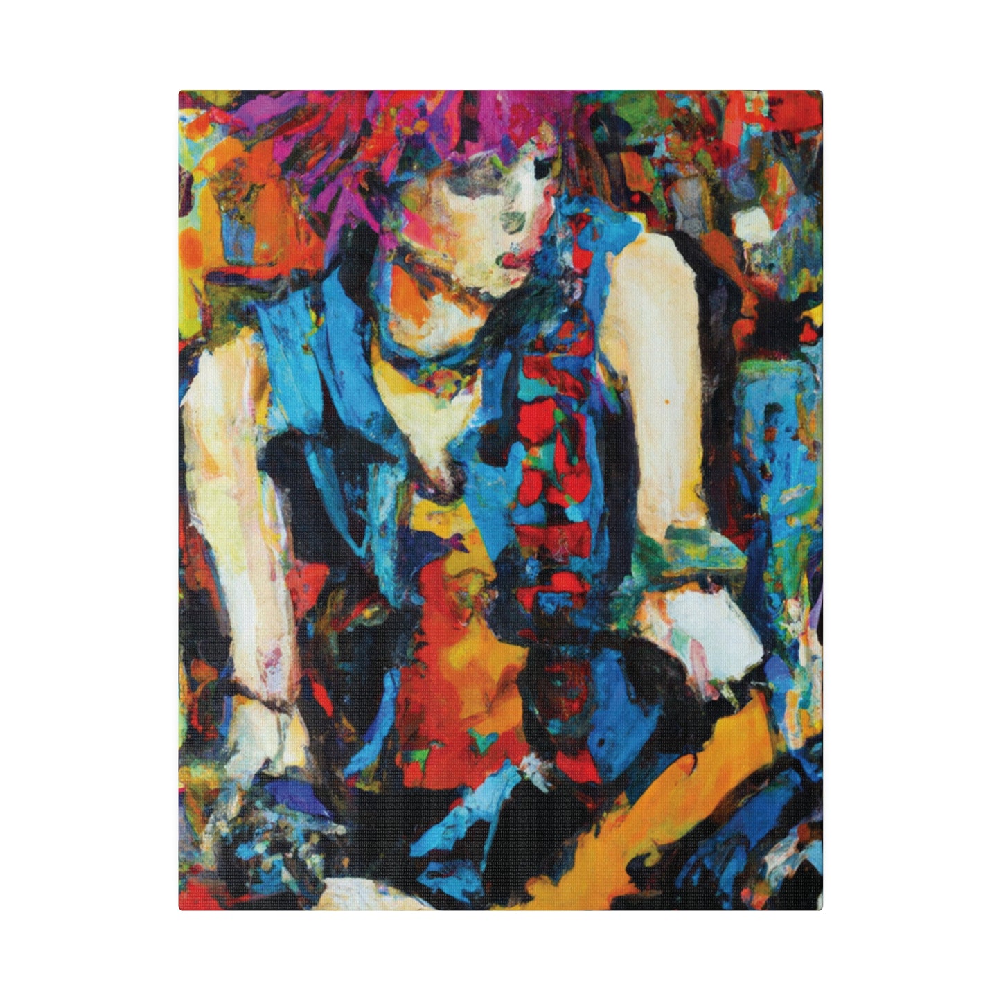 5373K - Rockstar Oil Painting Style Print | Poster | Home Decor | Wall Art | Music Art | Canvas