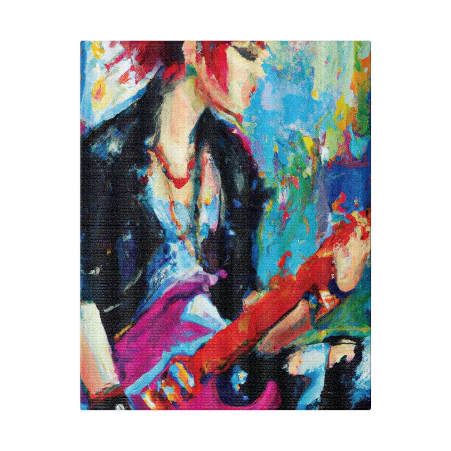 6476F - Rockstar Oil Painting Style Print | Poster | Home Decor | Wall Art | Music Art | Canvas