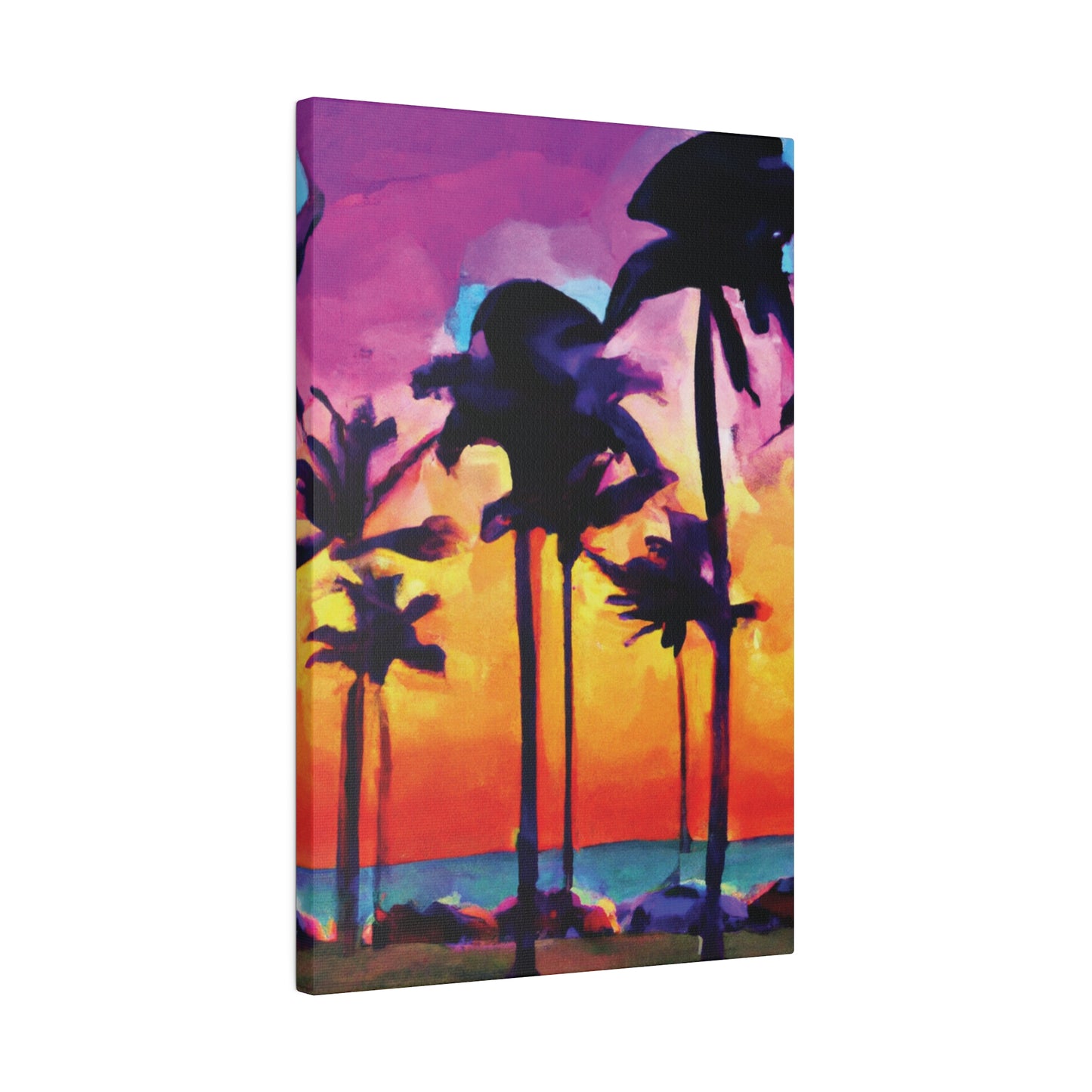 9824V - Miami Beach Sunset Painting Print | Miami | Beach | Sunset | Poster | Home Decor | Wall Art | Canvas