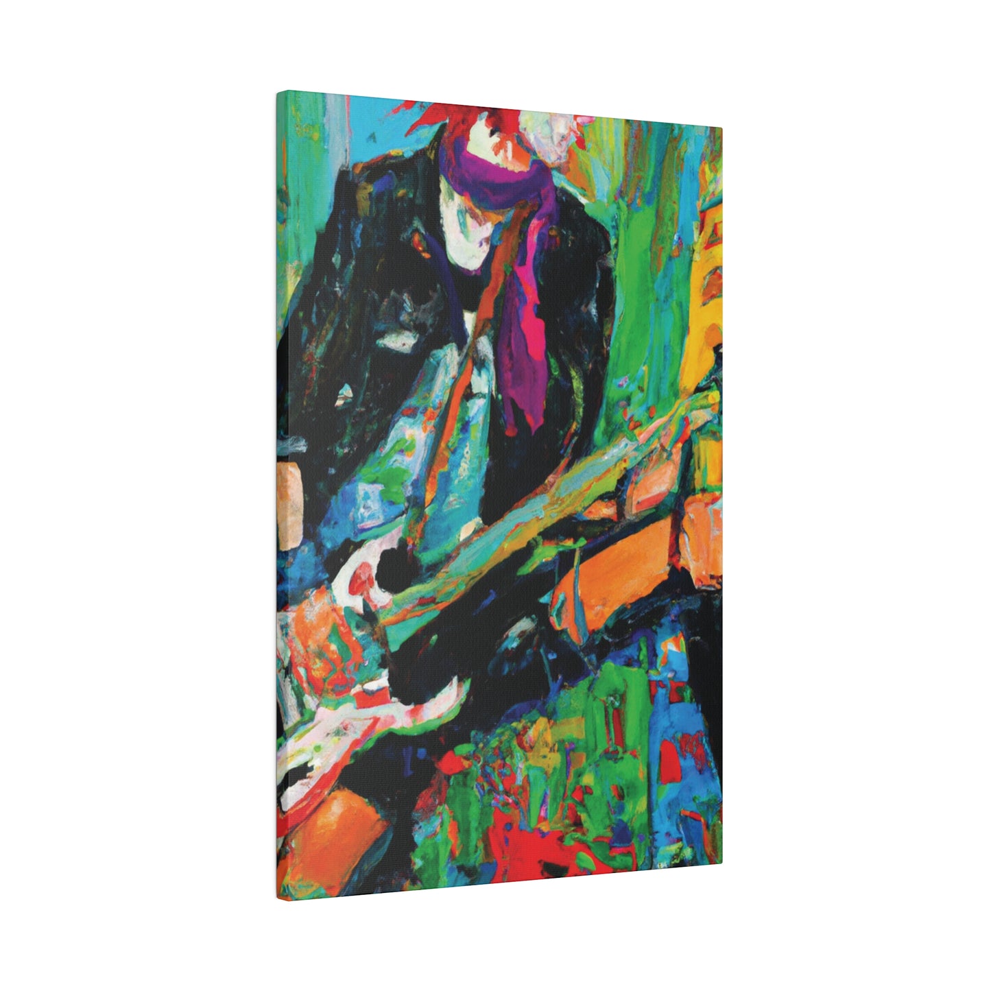 6595X - Rockstar Oil Painting Style Print | Poster | Home Decor | Wall Art | Music Art | Canvas