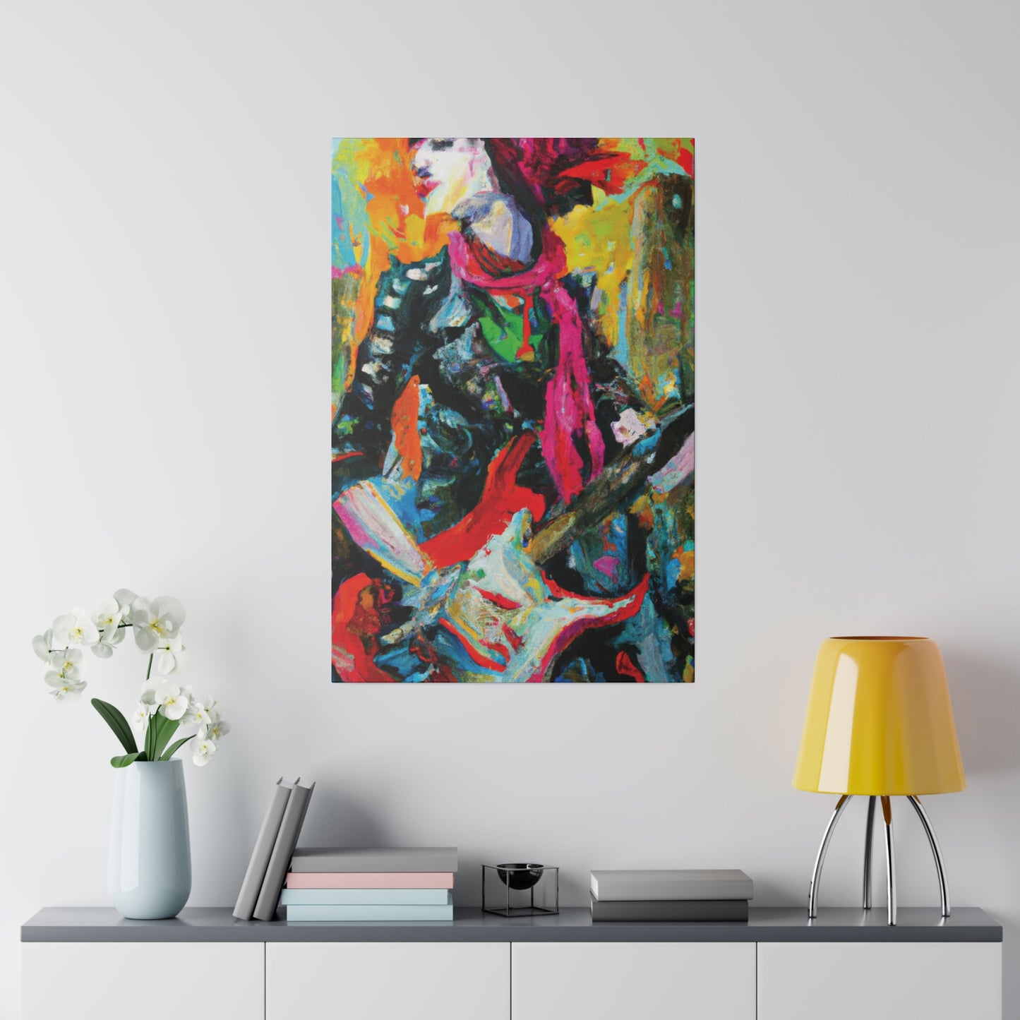 8579X - Rockstar Oil Painting Style Print | Poster | Home Decor | Wall Art | Music Art | Canvas