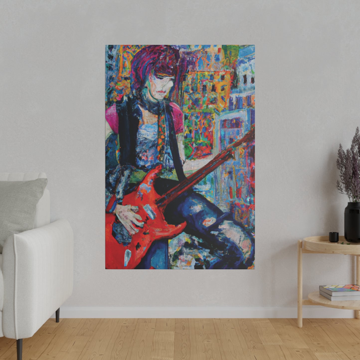 7661H - Rockstar Oil Painting Style Print | Poster | Home Decor | Wall Art | Music Art | Canvas