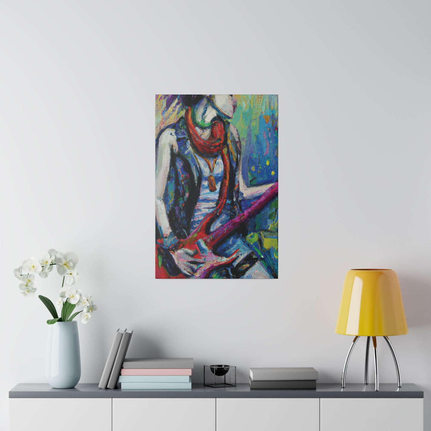 6328G - Rockstar Oil Painting Style Print | Poster | Home Decor | Wall Art | Music Art | Canvas