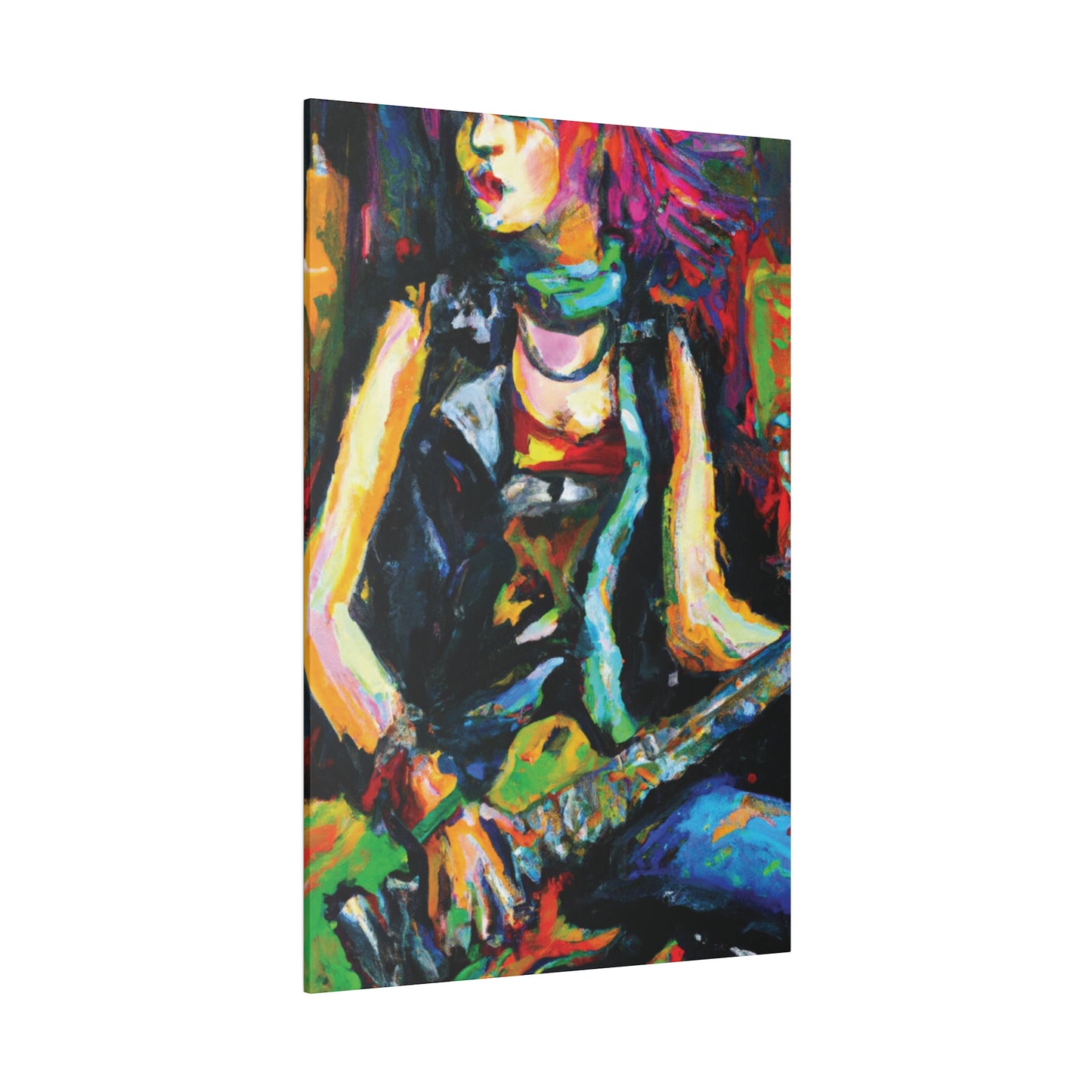 7187Z - Rockstar Oil Painting Style Print | Poster | Home Decor | Wall Art | Music Art | Canvas