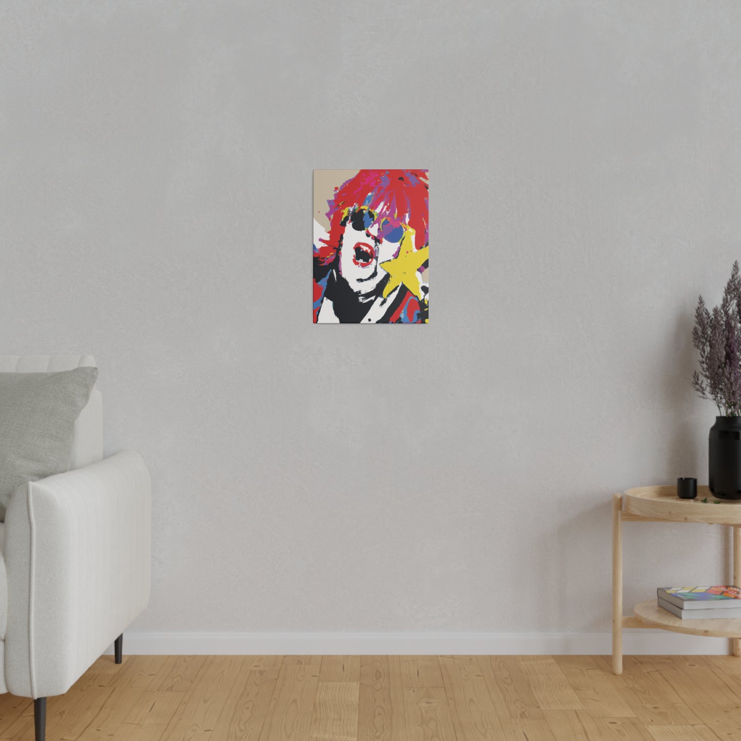 8717H - Rockstar Painting Print | Face | Abstract | Poster | Home Decor | Wall Art | Music Art | Canvas