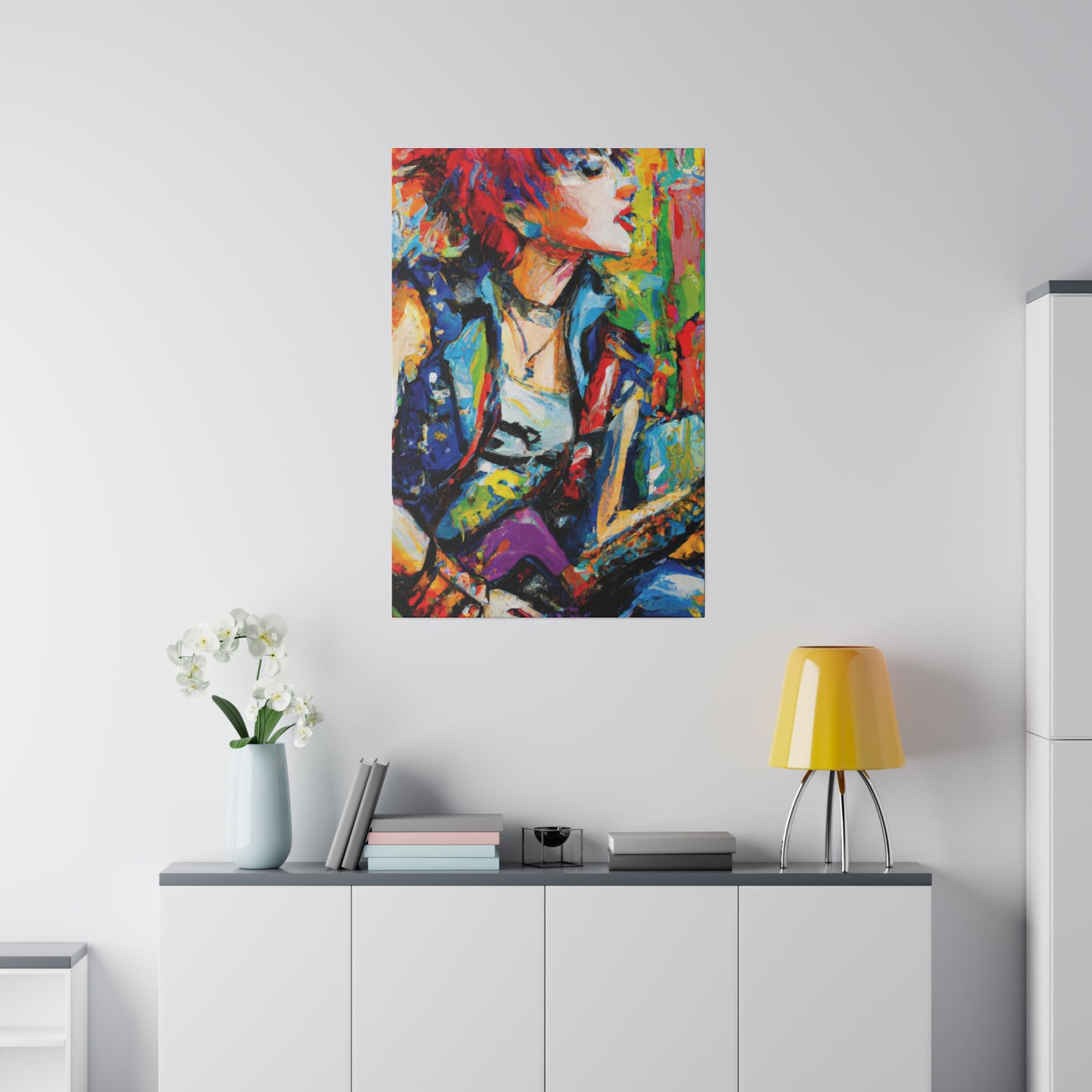 1135V - Rockstar Oil Painting Style Print | Poster | Home Decor | Wall Art | Music Art | Canvas