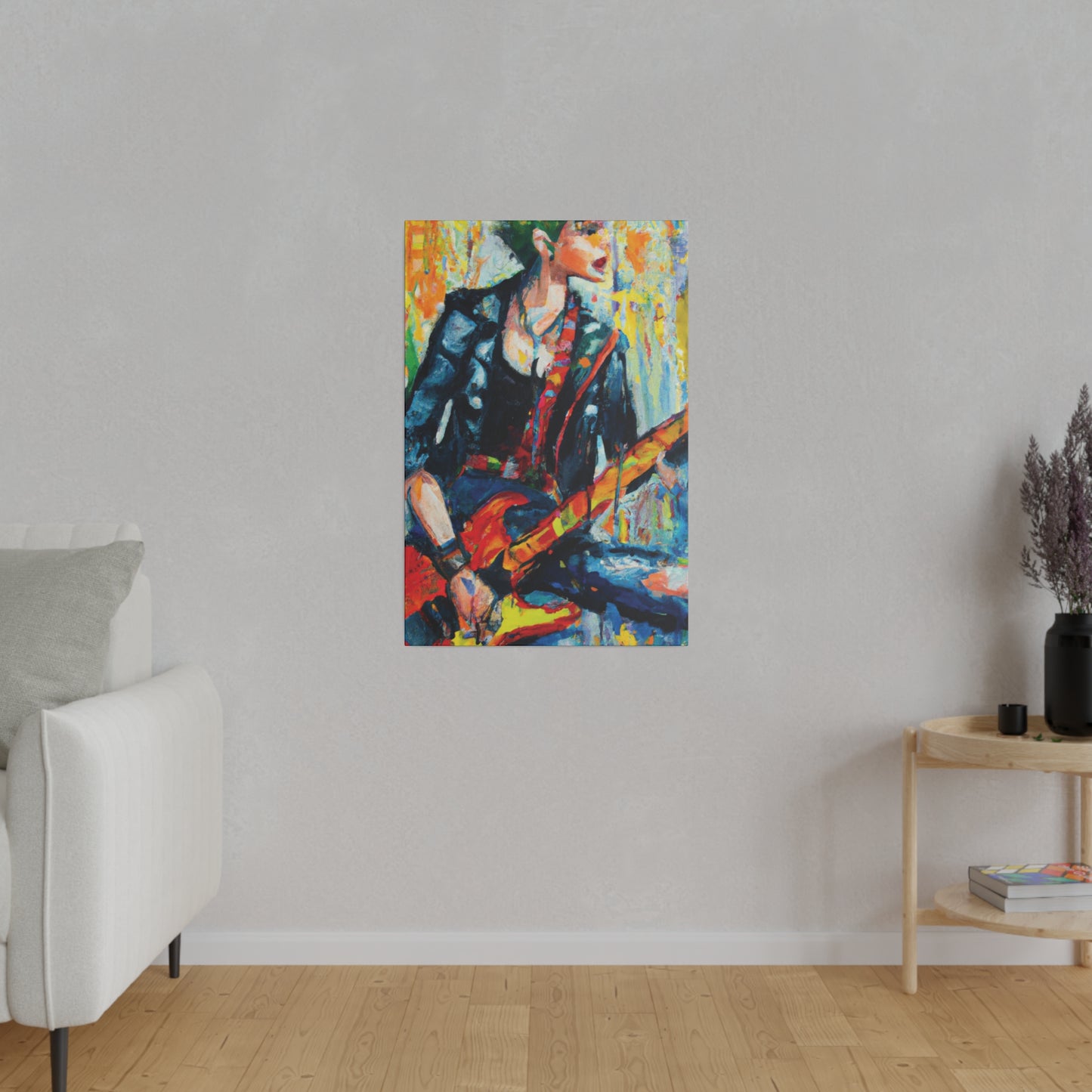 4573T - Rockstar Oil Painting Style Print | Poster | Home Decor | Wall Art | Music Art | Canvas