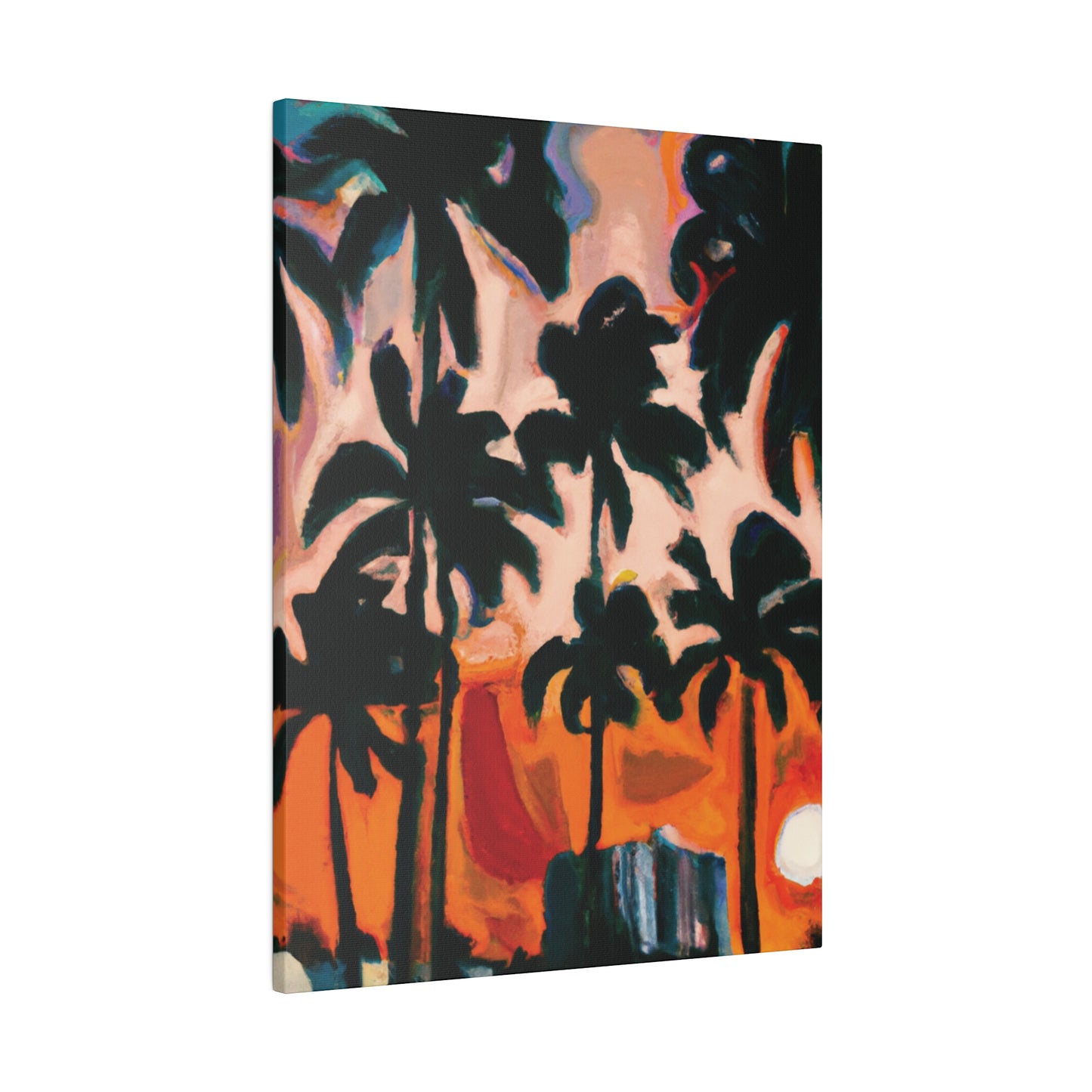 4317T - Miami Beach Sunset Painting Print | Miami | Beach | Sunset | Poster | Home Decor | Wall Art | Canvas